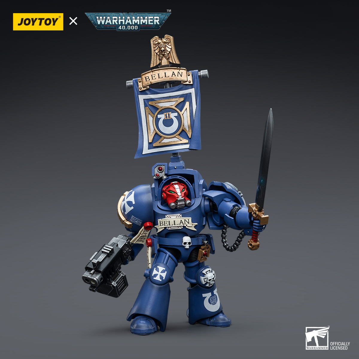 1/18 JOYTOY Warhammer 40K Ultramarines Terminators Action Figure Set (3pcs) - Perfect for Collectors, Tabletop Gaming & Display