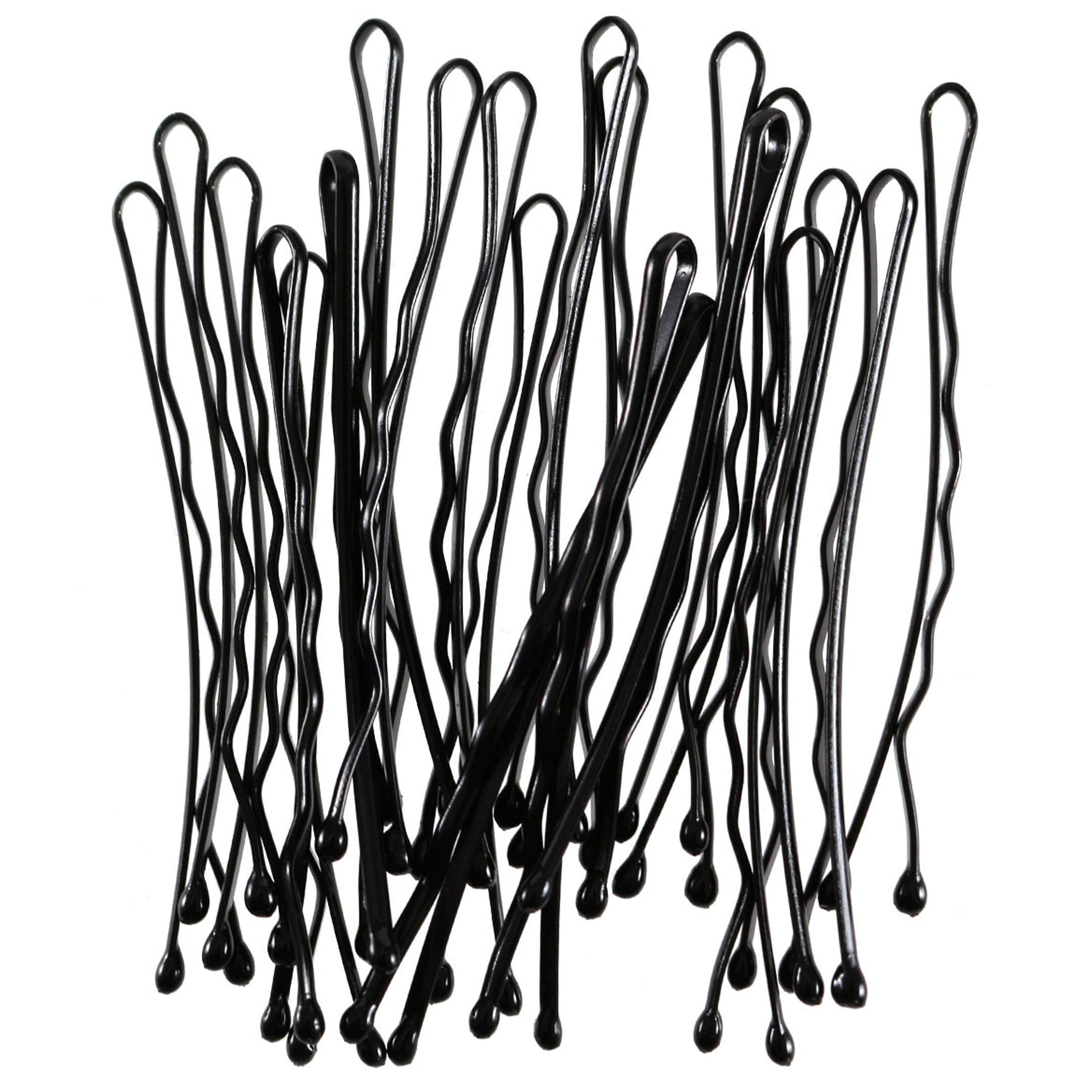 Gogi Enterprises Black Bobby Pins for Hair Styling - 48pcs 5cm Hair Bun Pins for Women & Girls - Salon & Home Use - Perfect for Updos, Buns & Secure Hairstyles