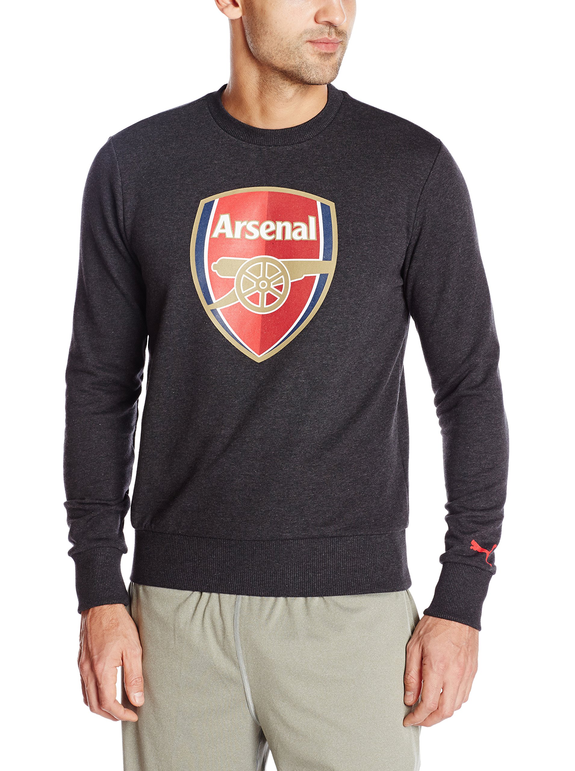 PUMA Men's AFC Fan Crest Sweatshirt - Comfortable Cotton Blend Pullover for Football Fans, Game Day Outfits & Casual Wear