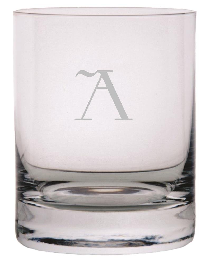 Celtic Monogram A Crystal Rocks Glass 11oz - Bar & Home Decor