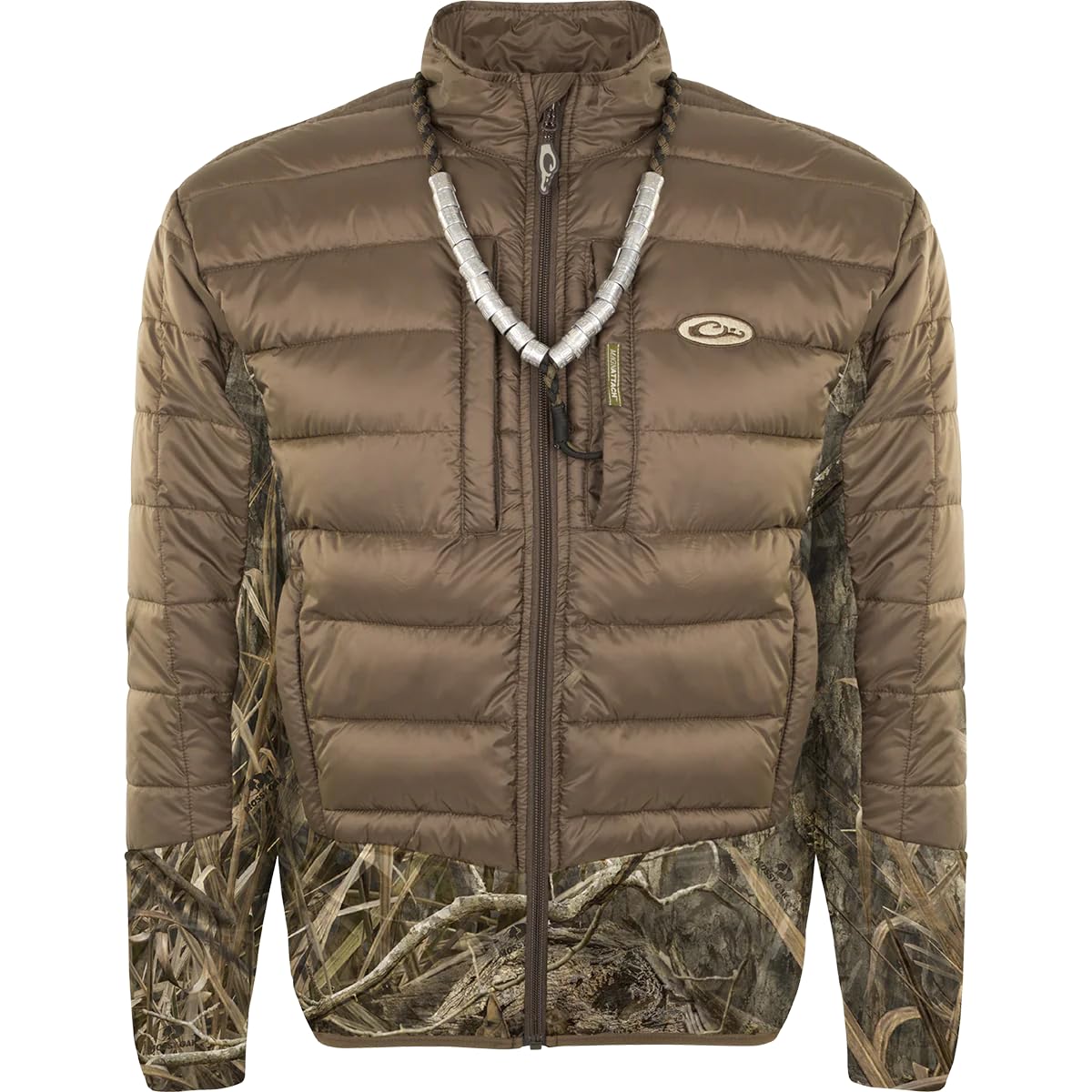 Drake Waterfowl Men's Full Zip Waterproof Hunting Jacket - Windproof Camo Coat for Outdoor Adventures, Duck Hunting & Cold Weather Protection