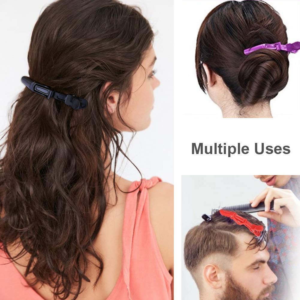 AmigozZ Professional Crocodile Hair Clips for Women - 6 Pack Durable Alligator Hair Clips with Non-Slip Grip & Wide Teeth - Strong Hair Hold for Thick Hair, Ponytails, Braids and Updos - Perfect for Daily Use, Workouts, and Styling