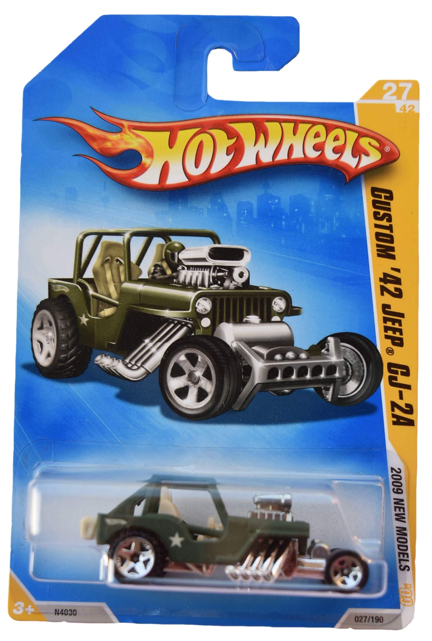 Hot Wheels Custom '42 Jeep CJ 2A 1:64 Scale Diecast Car - Green Collectible Toy Vehicle for Kids & Adults | Perfect for Display, Gifts, and Play Scenes