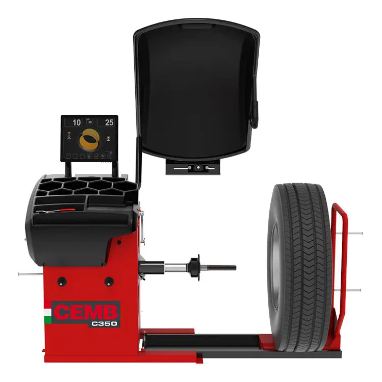 Cemb C350 Heavy Duty Video Diagnostic Wheel Balancer - Truck & Commercial Vehicle Wheel Alignment Machine for Auto Repair Shops & Fleet Maintenance