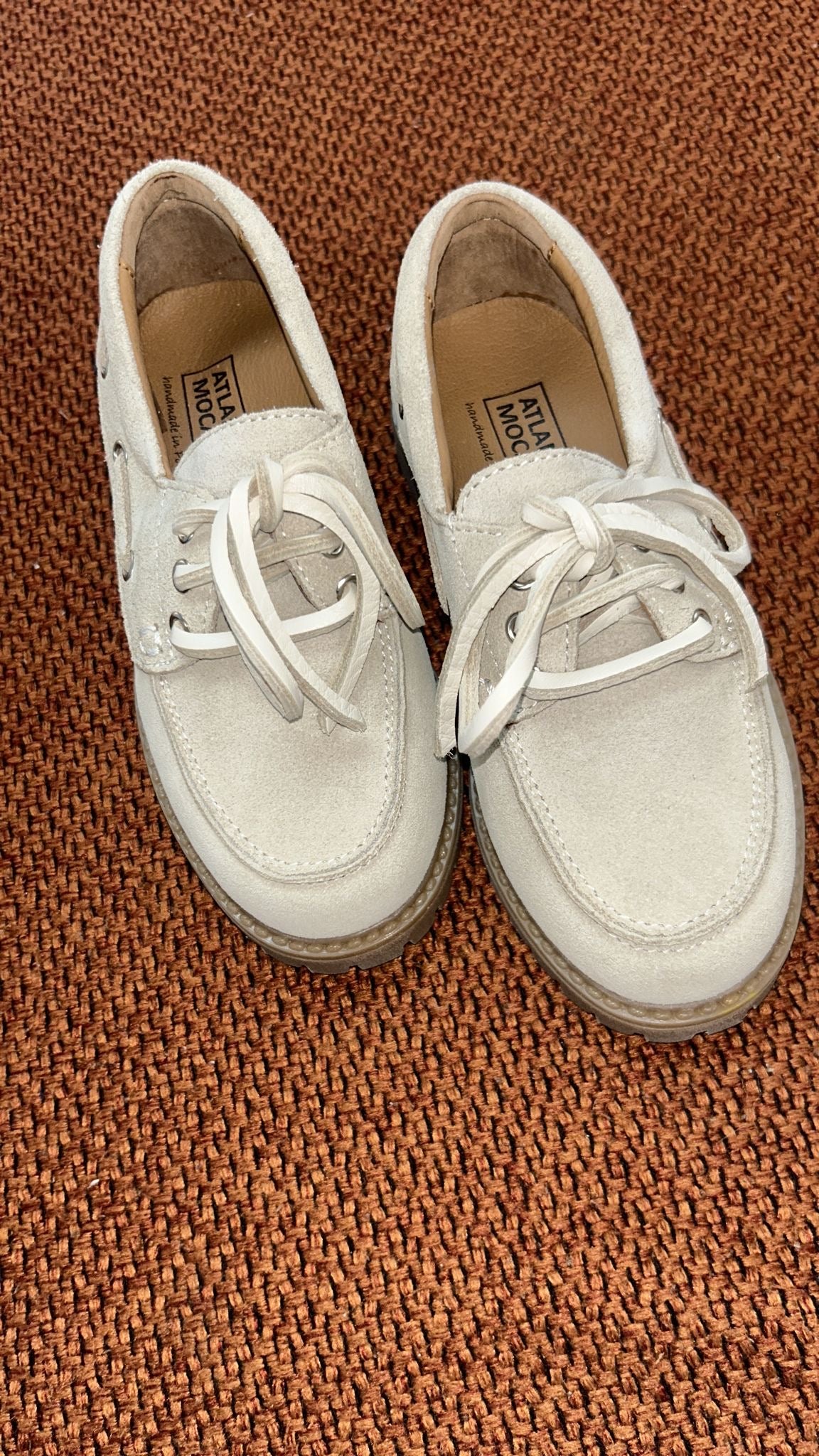 Men's Atlanta Moccasin Sand Boat Shoes - Comfortable Slip-On Loafers for Casual Wear, Beach, Boating & Summer Outdoor Activities