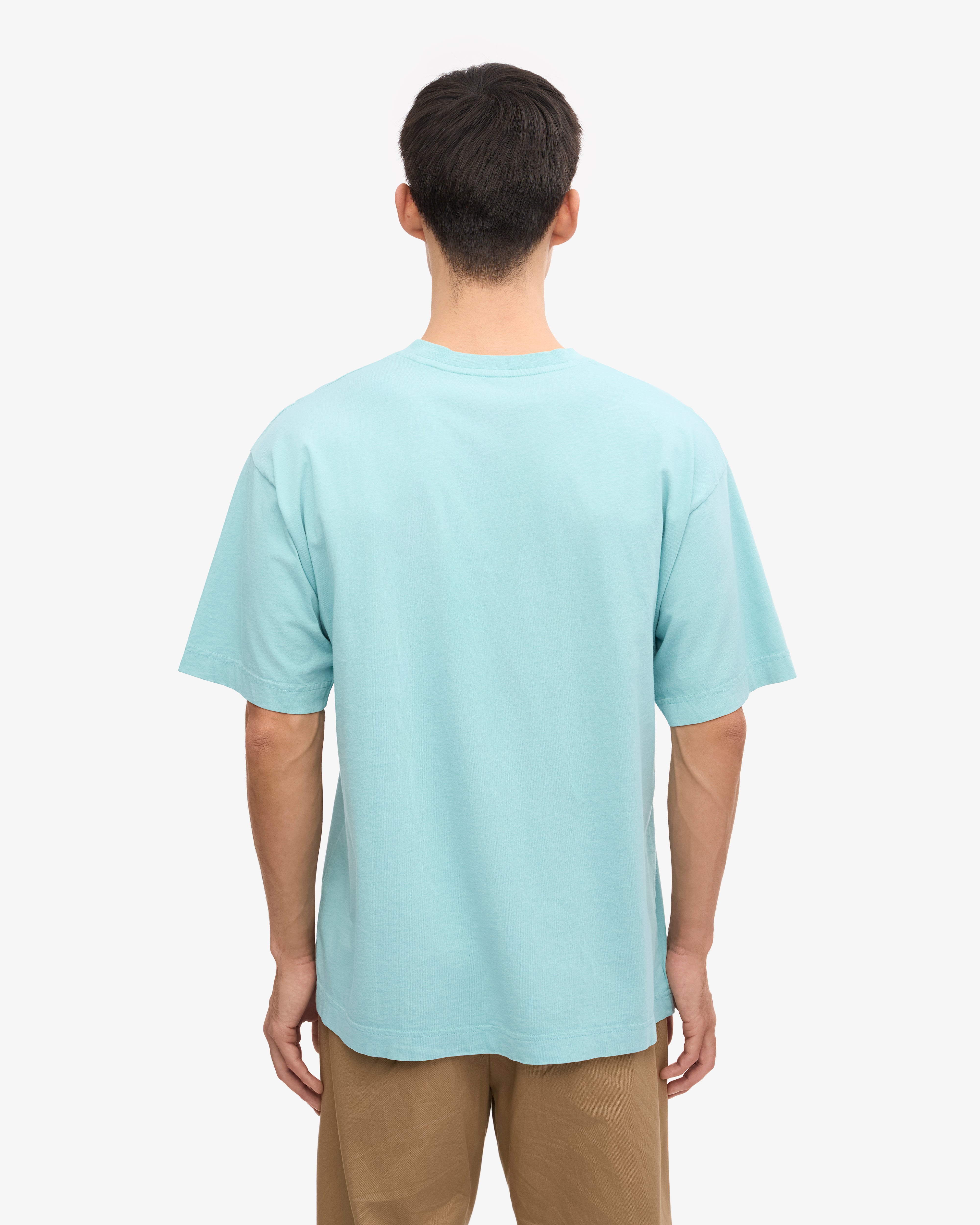 Organic Oversized T-Shirt for Women - Soft Teal Blue Cotton Shirt - Loose Fit Comfortable Top for Casual Wear, Lounge & Street Style
