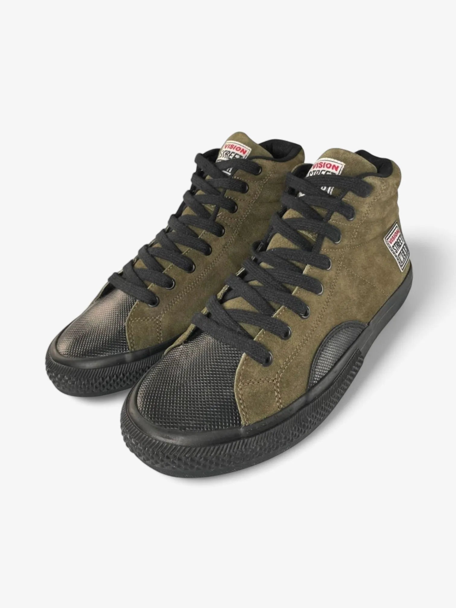 Vision Street Wear Canvas Sneakers for Men & Women - Green Retro Skate Shoes for Casual Wear & Street Fashion