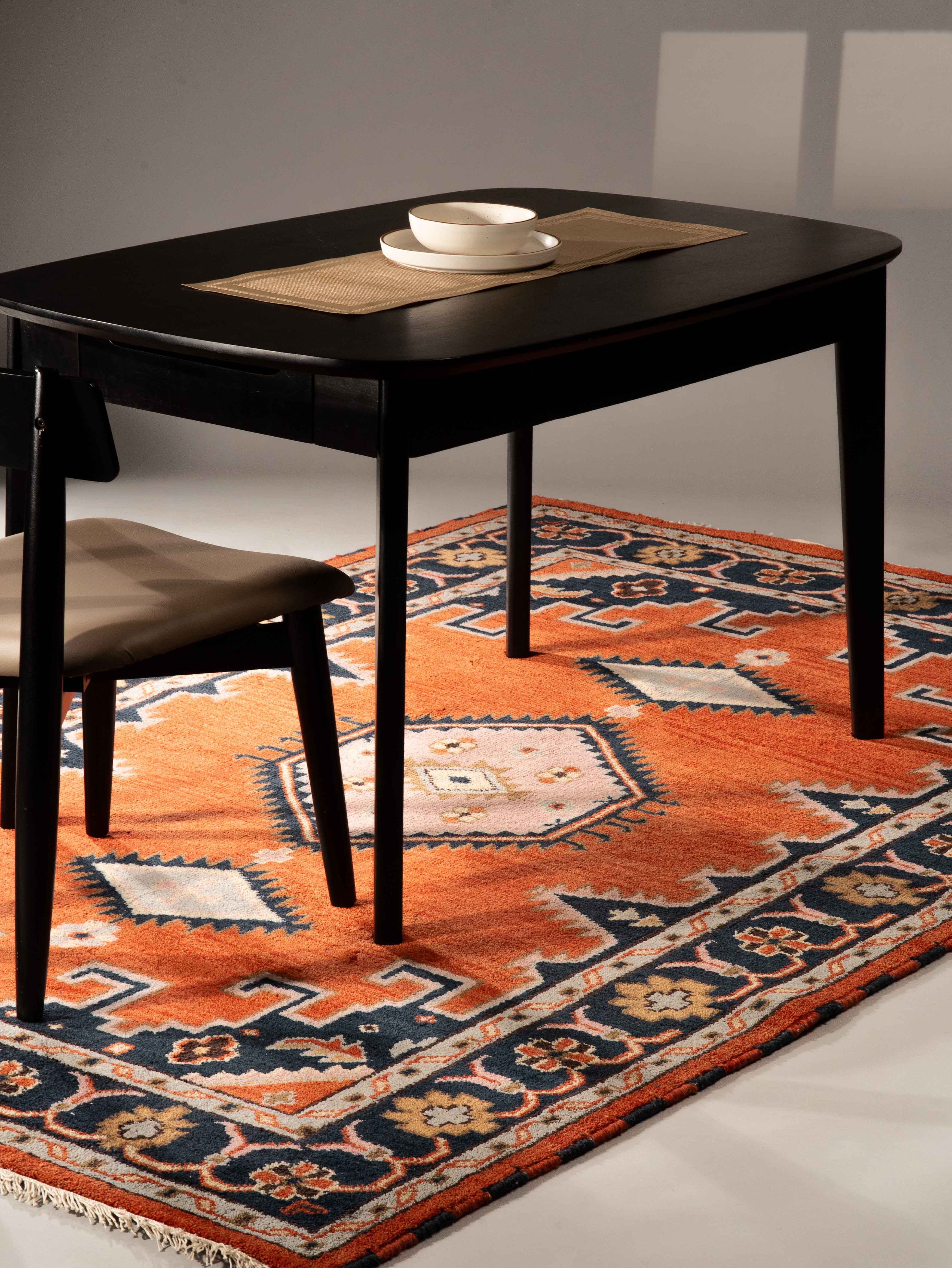 Handmade Afghan Rug - Premium Hand-Knotted Wool Carpet for Living Room, Bedroom & Dining Area - Traditional Oriental Design - Durable & Soft Floor Decor for Home & Office