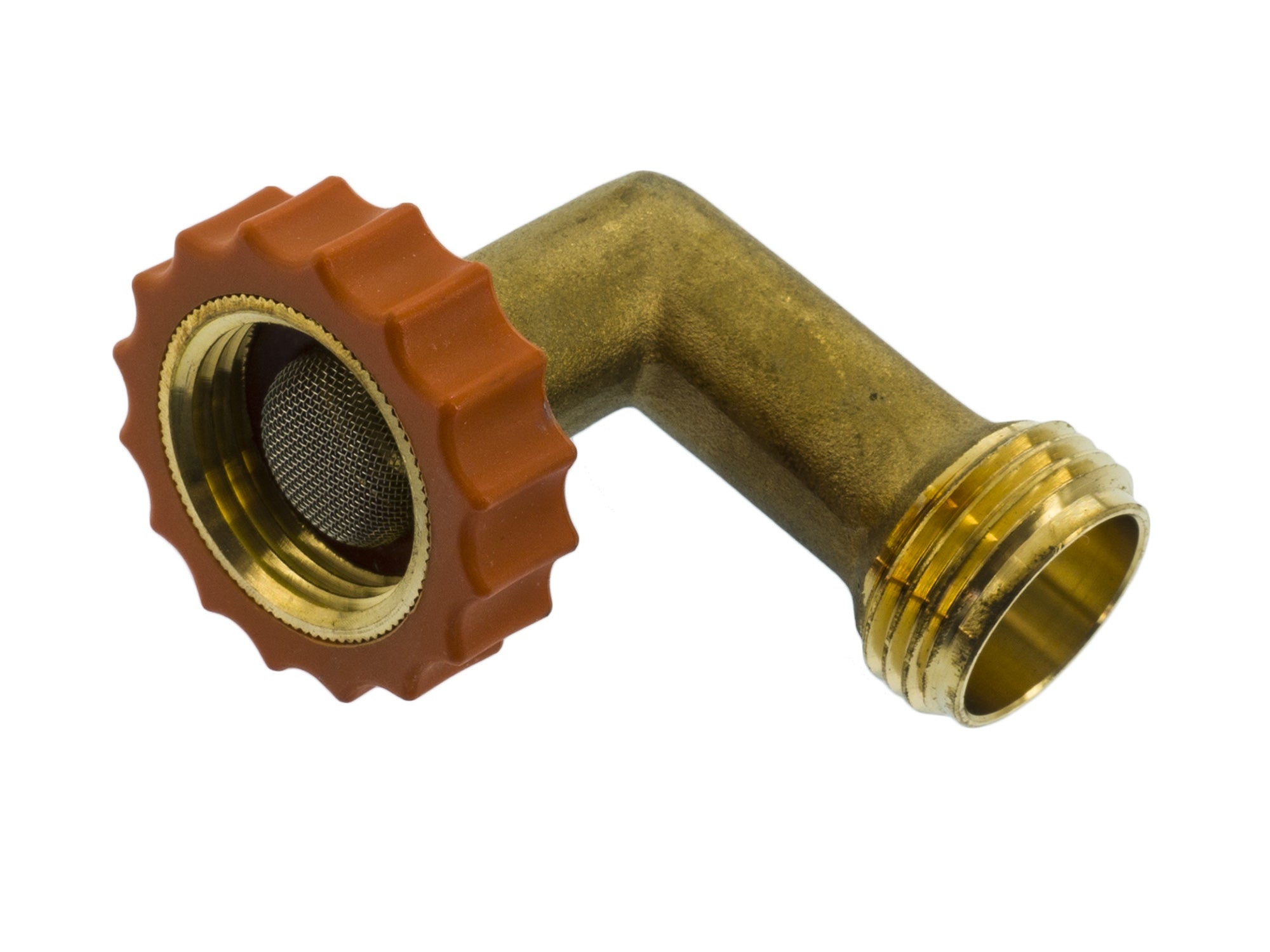 90° Elbow Water Hose Connector - Brass Garden Hose Fitting for Irrigation, Washing Cars & Outdoor Watering (2 Pack)