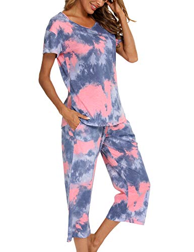 Tie-dye-blue Pink