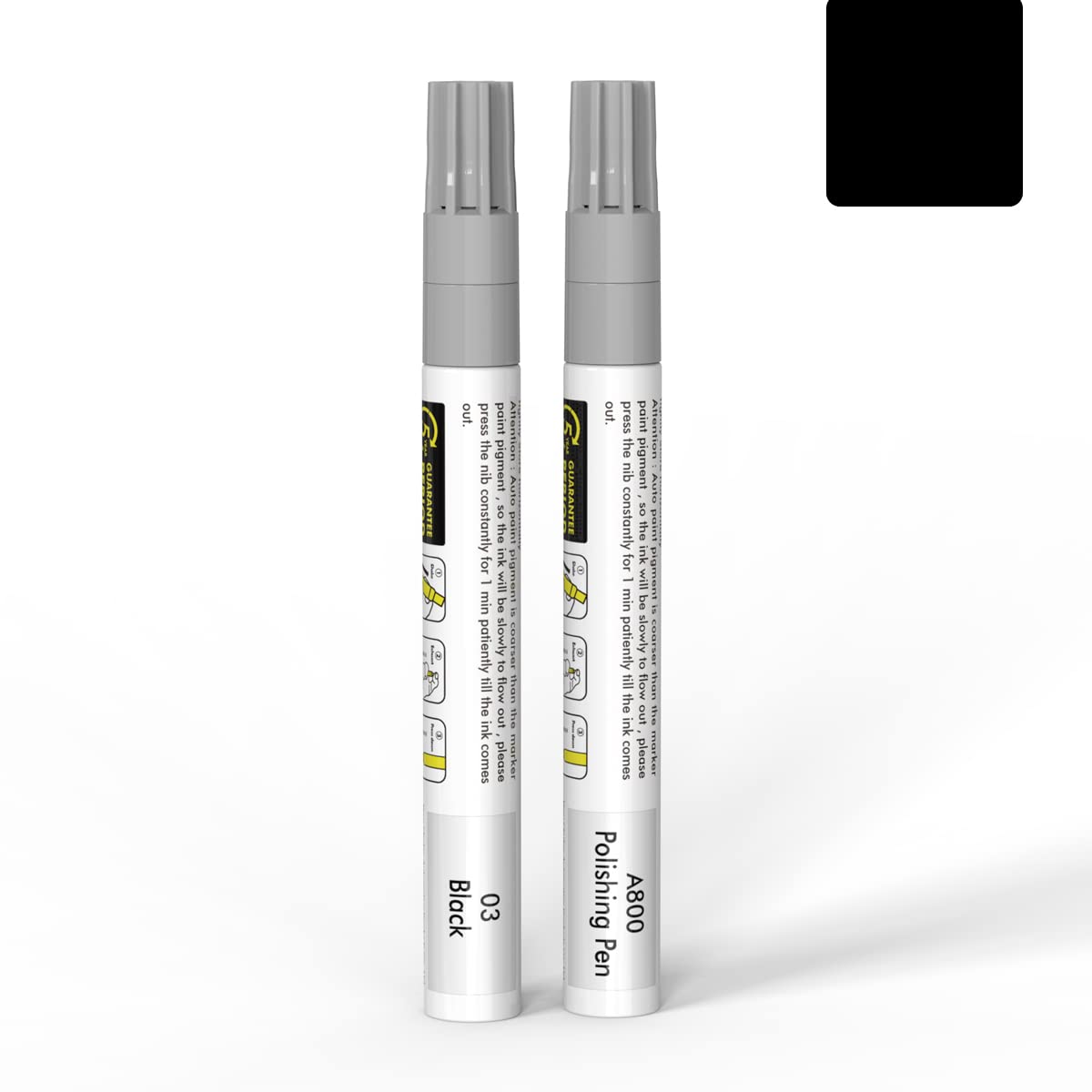 Weyrronc Car Touch Up Paint Pen - Scratch Repair & Polish for Auto Paint Scratches (Waterproof, New Version, Black) | Perfect for DIY Car Scratch Removal & Minor Paint Damage Repair