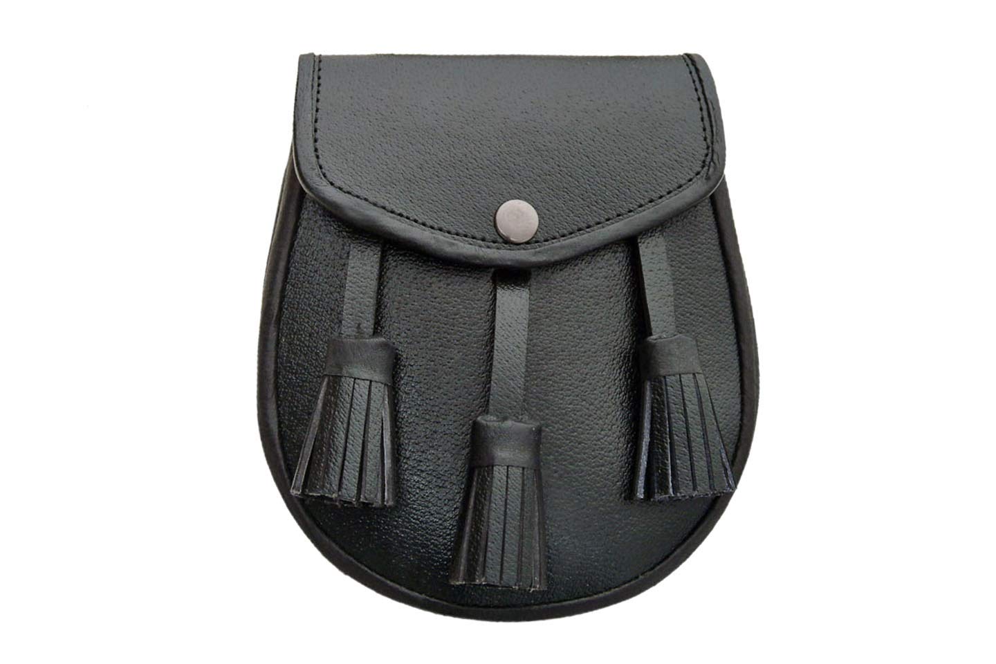 SZCO Supplies Genuine Leather Sporran Pouch - Traditional Scottish Kilt Accessory for Men & Women - Perfect for Highland Dress, Renaissance Fairs & Celtic Events