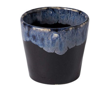 Premium COSTA NOVA Stoneware Ceramic Espresso Cups Set - 2 Piece 3oz Black Grespresso Collection - Perfect for Home Coffee Bars, Italian Cafes & Gift Giving