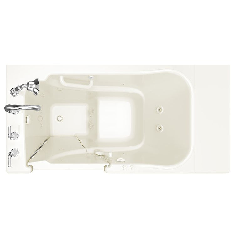 30W x 52L Gelcoat Walk-In Whirlpool Bathtub - 3052 Series with Left Hand Drain & Faucet - Perfect for Spa-Like Relaxation in Master Bathrooms