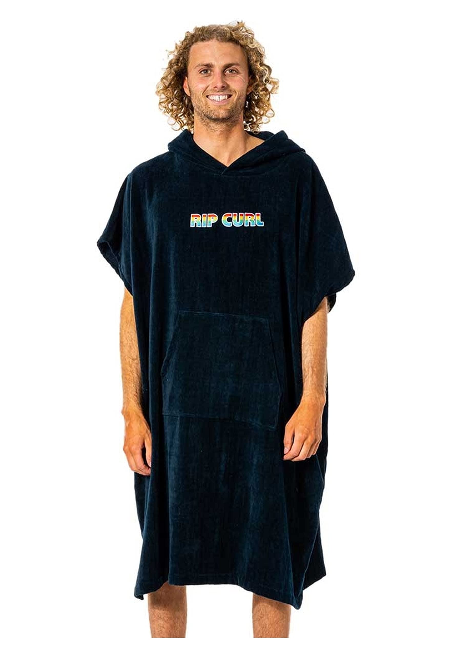 Rip Curl Men's Hooded Towel Changing Robe - Quick Dry Beach Towel for Surfing, Swimming & Outdoor Activities