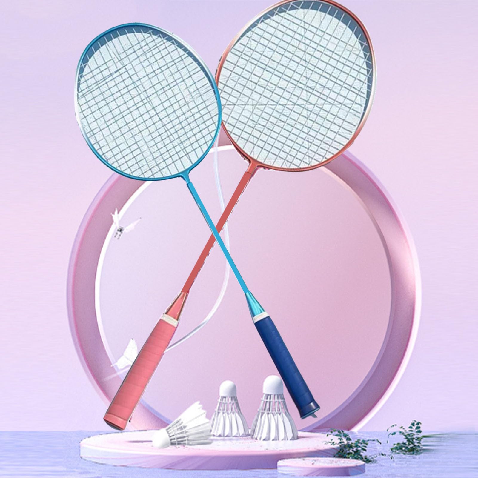 VGEBY Badminton Rackets Set - 2 Pack Lightweight Racquets with 4 Shuttlecocks & Carrying Bag for Adults & Teens - Perfect for Outdoor, Backyard, Beach, Park & Family Games