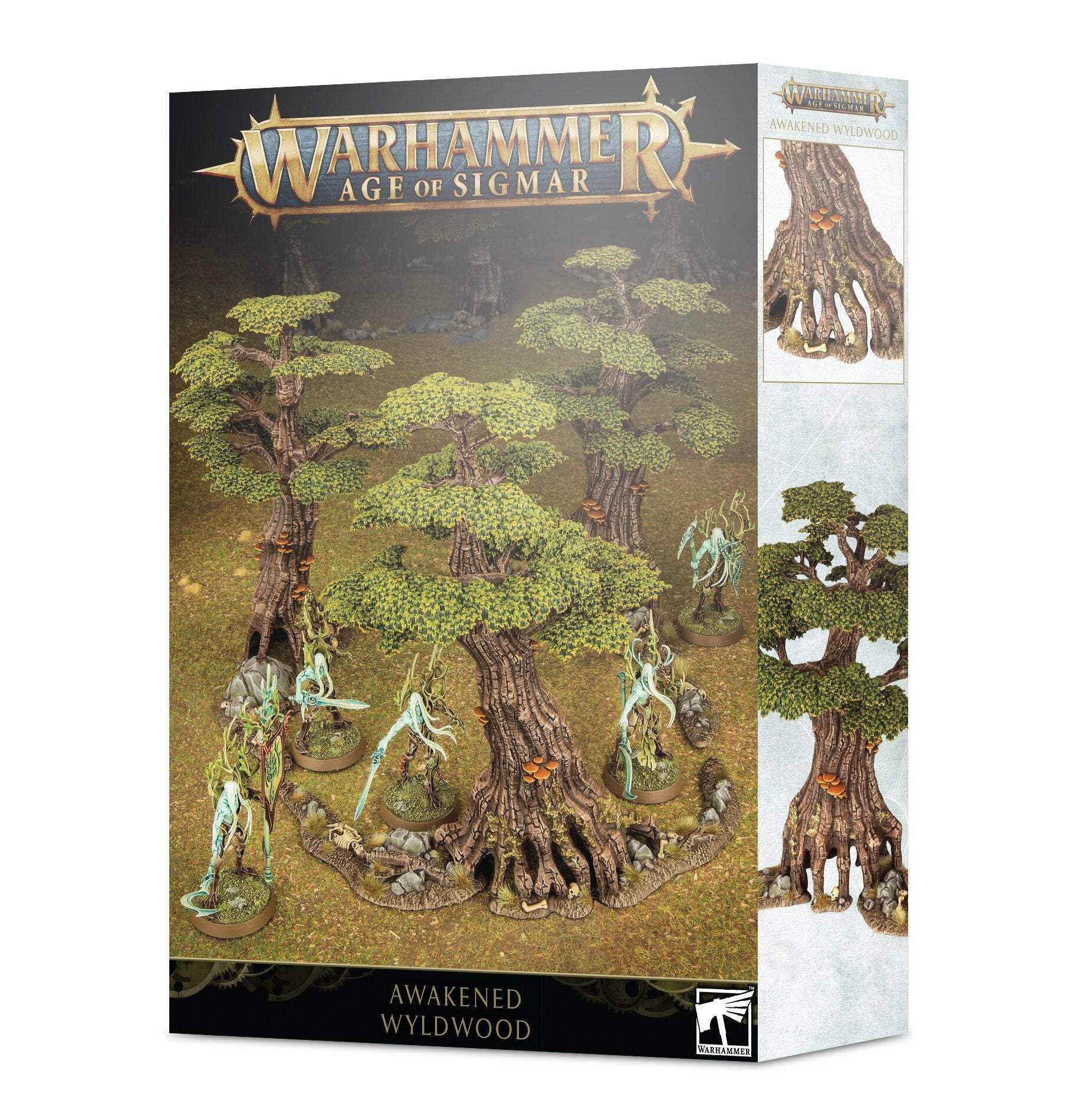 Warhammer Age of Sigmar Awakened Wyldwood Terrain Set - Official Games Workshop Miniature Scenery for Tabletop Wargaming & Diorama Displays