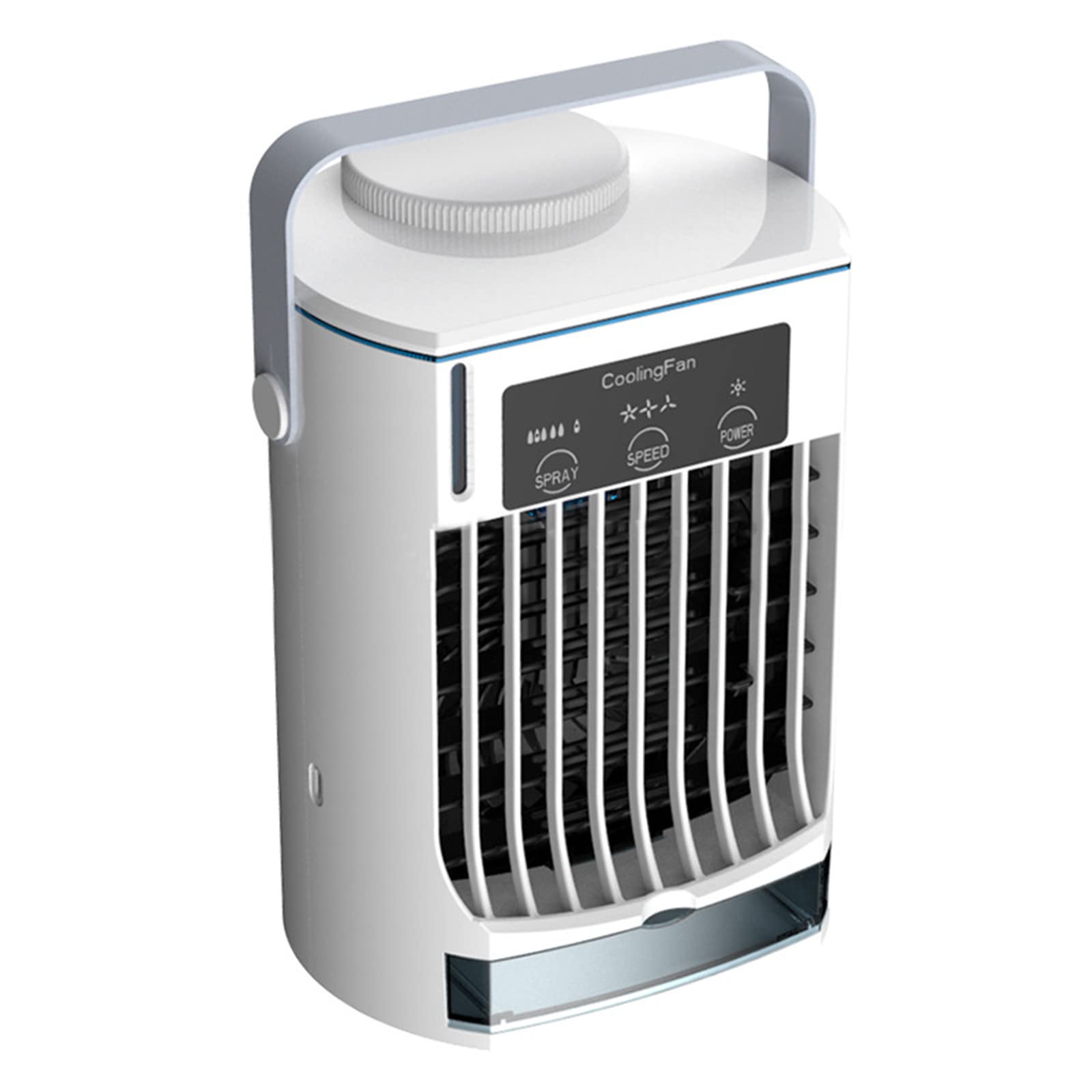 Comigeewa Portable USB Rechargeable Mini Air Conditioner - 3 Speed Settings, Personal Cooling Fan for Home, Office, Bedroom | Perfect for Summer, Travel & Outdoor Activities
