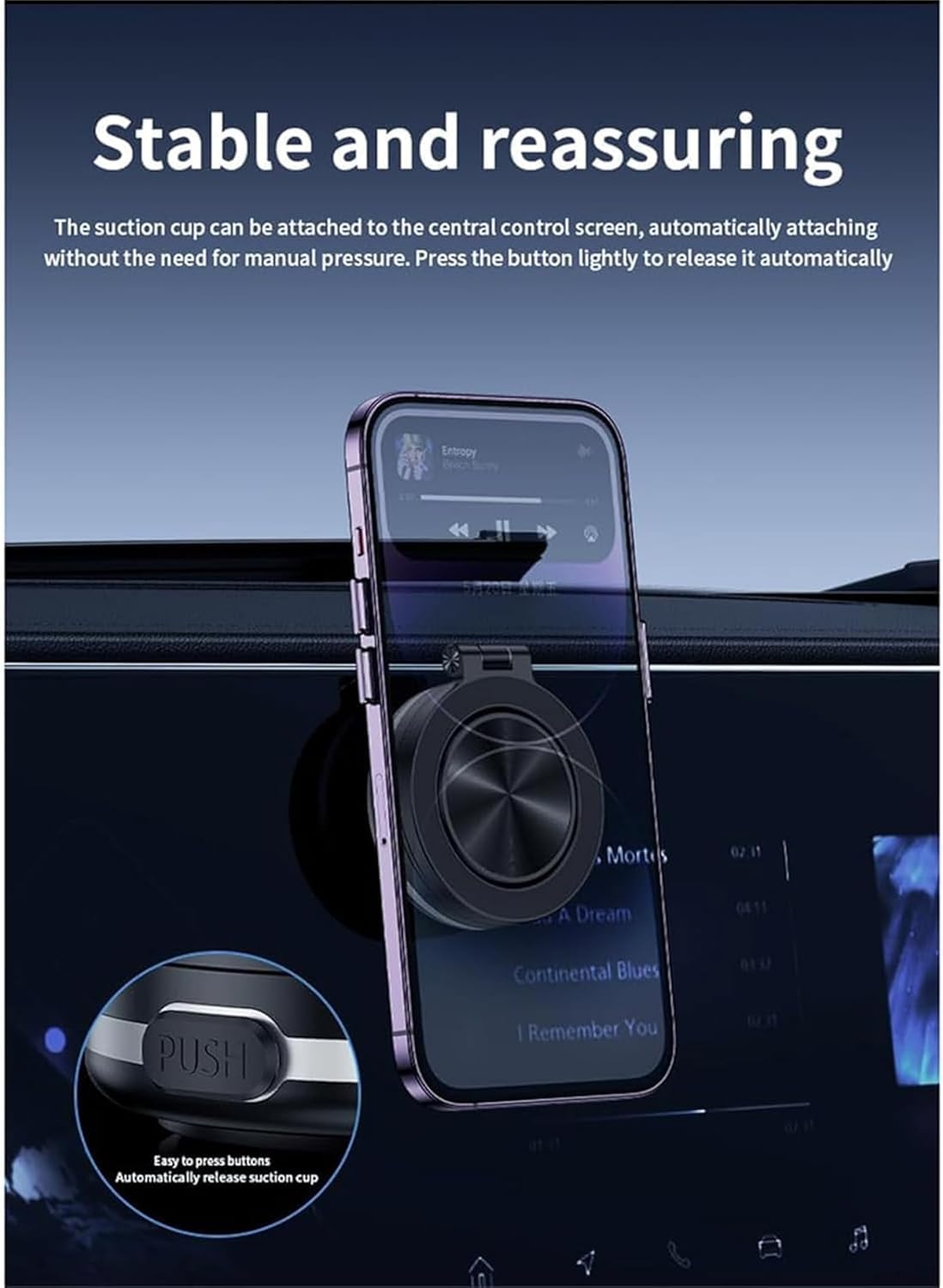 Nixive Magnetic Phone Holder 360° Rotation - Strong Car Mount for iPhone 15/14/13 Pro Max, Samsung Galaxy S23/S22 - Hands-Free Driving & Office Use (Black)