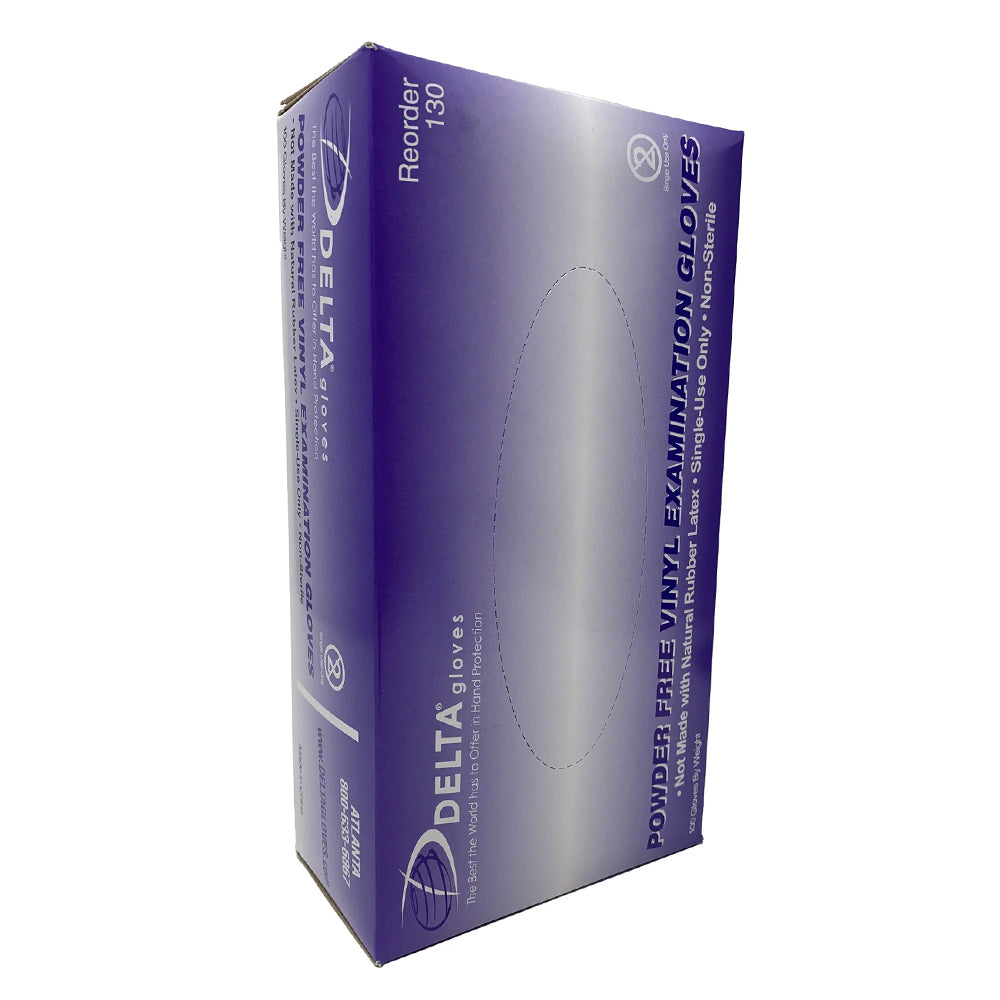 Disposable Vinyl Clear Gloves Powder Free - 100 Count Box (100 Gloves) for Food Handling, Cleaning & Medical Use