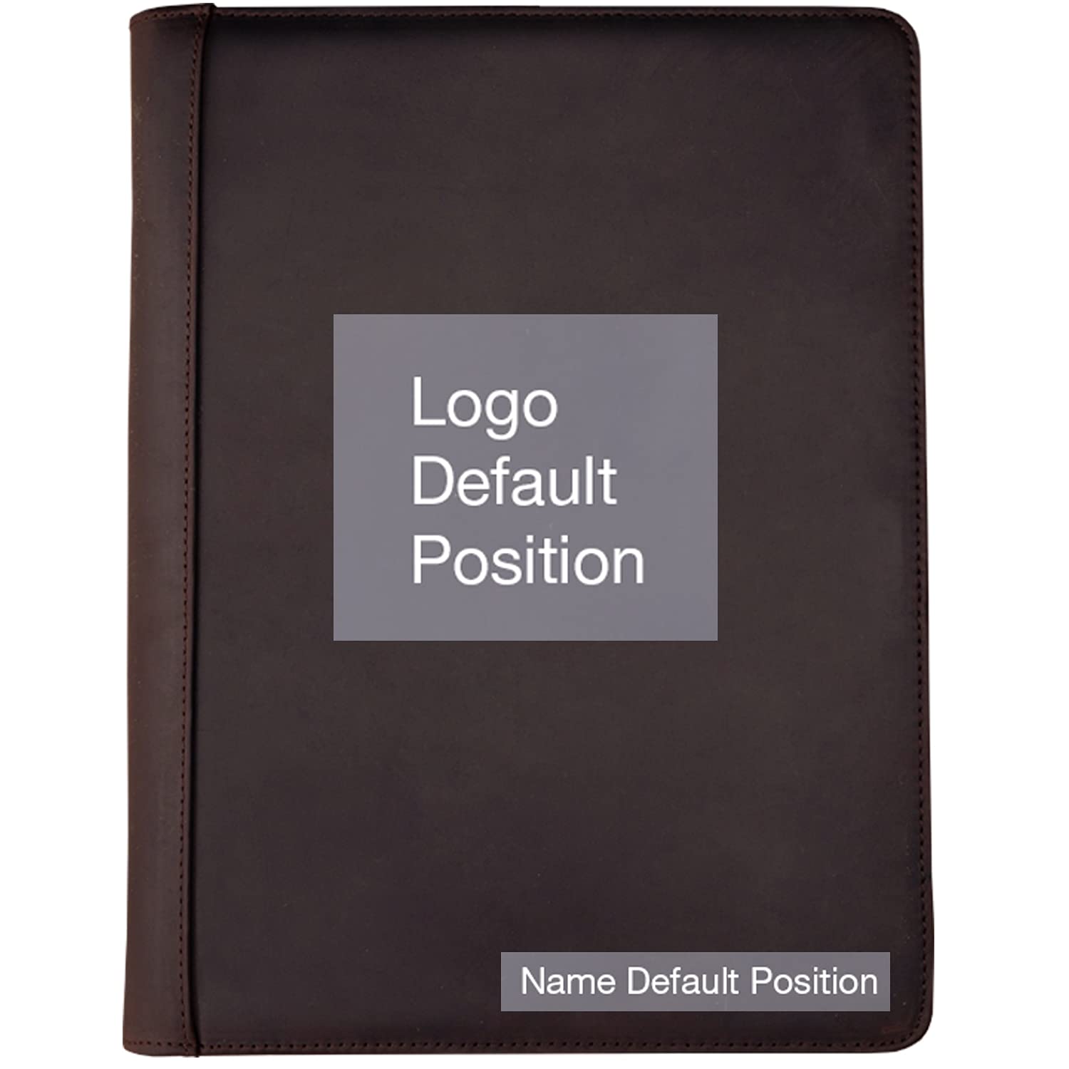 Personalized Business Binder - Custom Monogram Engraved Portfolio for Professionals | Unique Birthday & New Career Gifts | Dark Brown Leather Organizer | Perfect for Office Meetings, Client Presentations & Executive Gifting