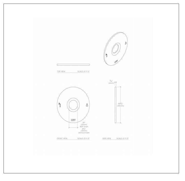 Universal Two-Way Diverter Valve Trim for Thermostatic Shower Systems - Dark Brass Finish - Perfect for Bathroom Renovations & Modern Home Upgrades