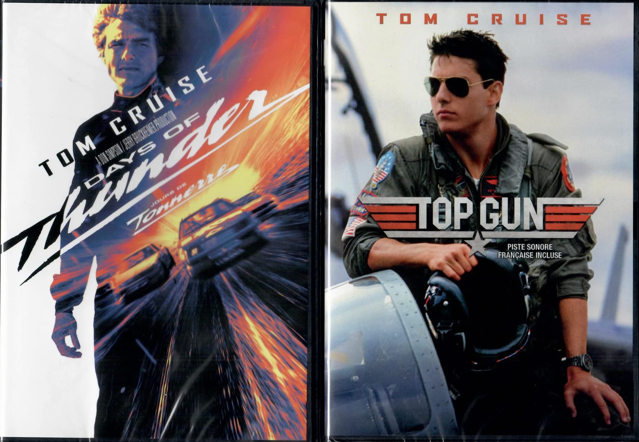 Tom Cruise Action Movies DVD Bundle - Days of Thunder & Top Gun | Classic 80s Films for Movie Night & Gift for Action Fans