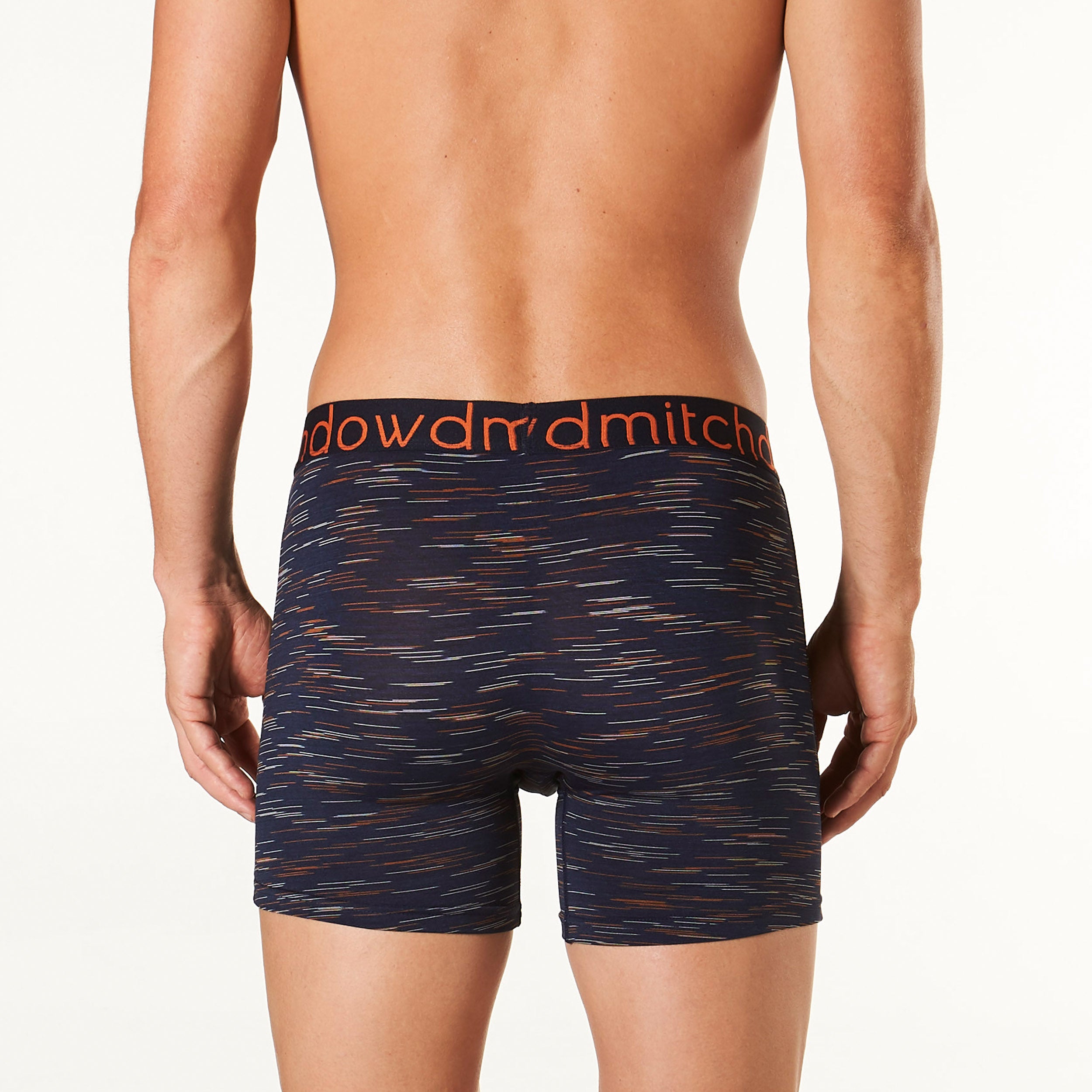 Men's Active Long Leg Trunk - Comfortable Everyday Underwear for Sports & Workout - Navy Blue Sunset Heather - Perfect for Gym, Running & Daily Wear