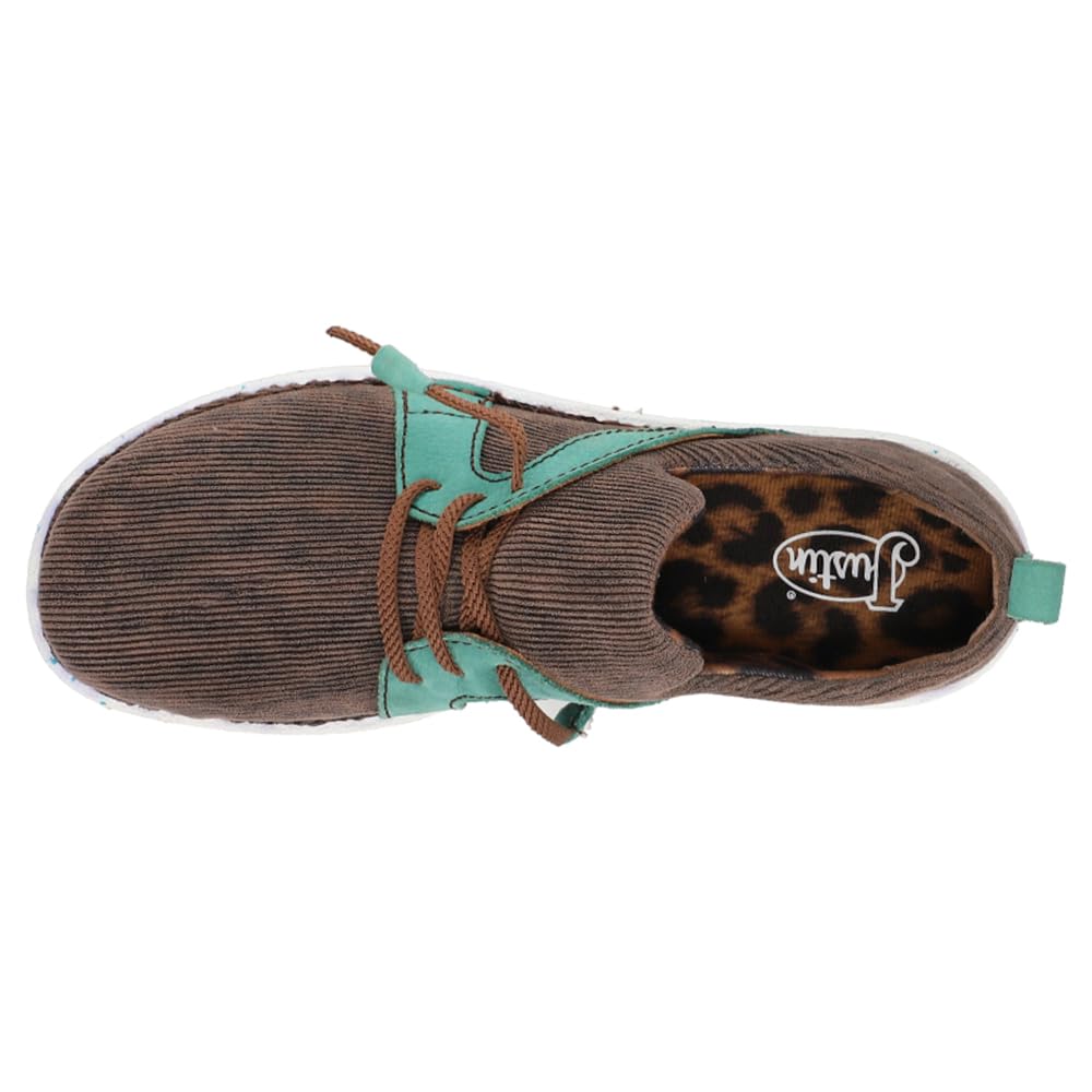 Justin Boots Women's Bobbi Lace Up Sneakers - Brown Casual Shoes Size 6.5 B - Comfortable Walking & Everyday Wear for Women