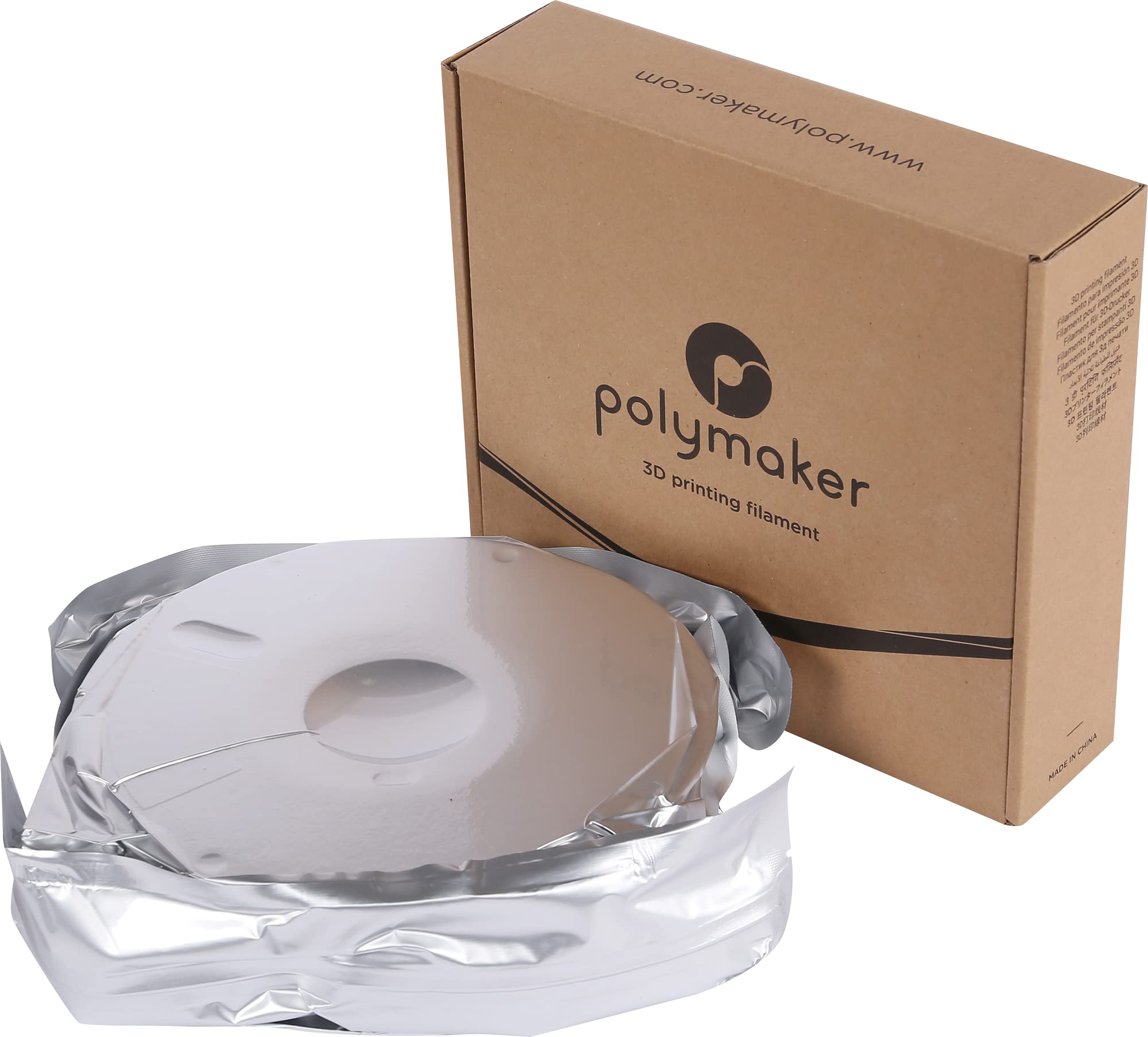 Polymaker PolySmooth PVB 3D Printer Filament 1.75mm White - 750g Cardboard Spool | Easy Smoothing with IPA Alcohol | Compatible with Polysher | Ideal for Miniatures, Cosplay Props & Functional Prototypes