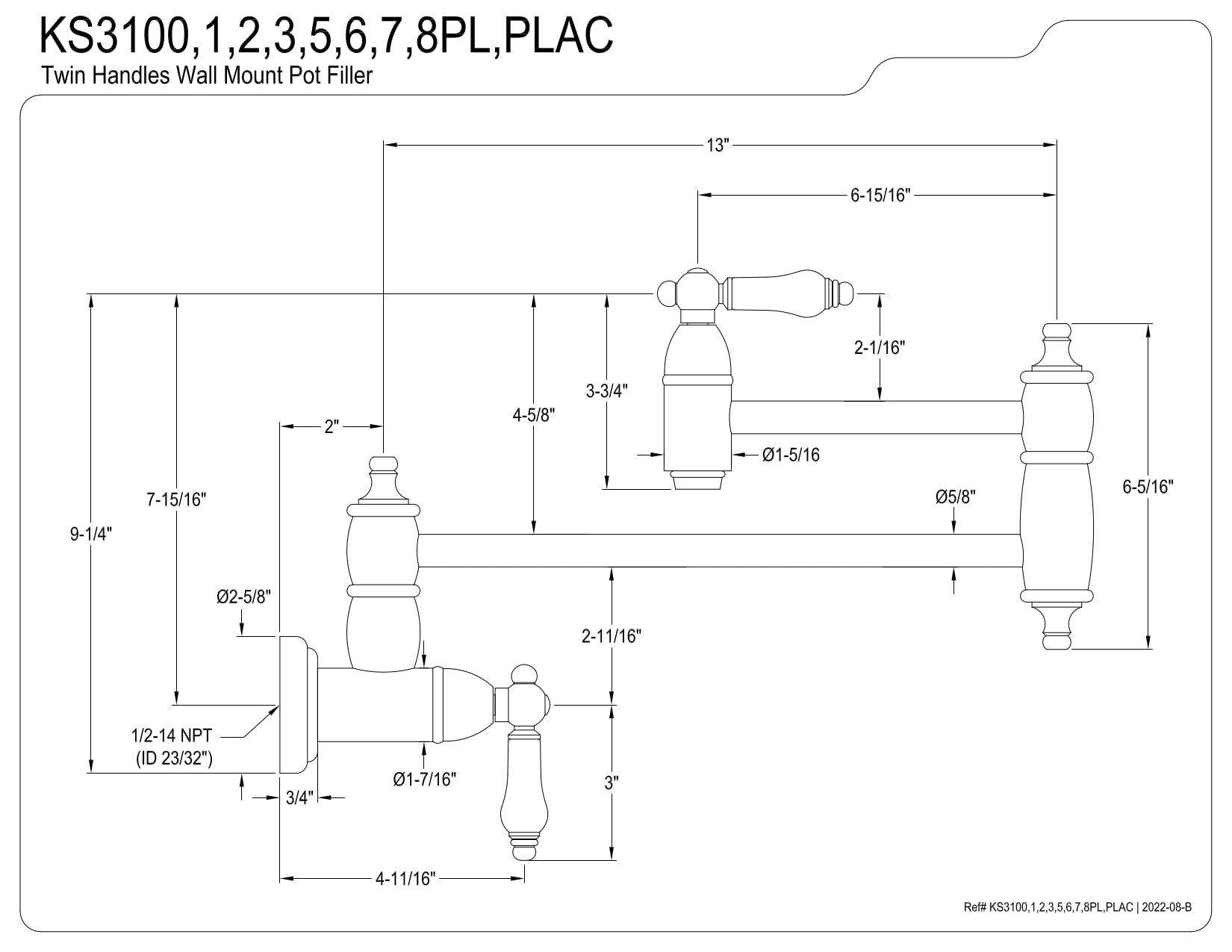 Kingston Brass KS3101PL 13