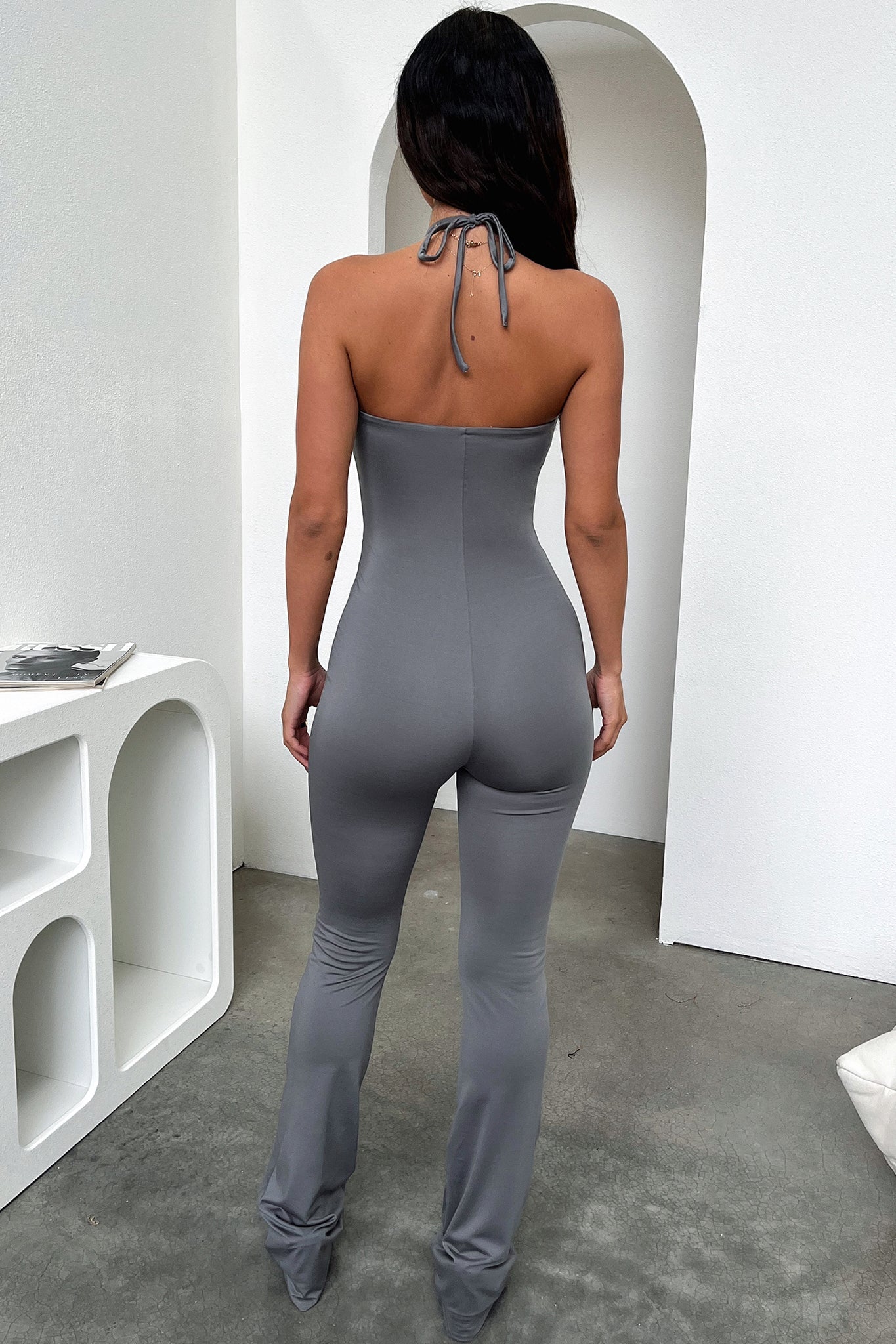 Mischa Women's Jumpsuit - Stylish Grey Romper with Pockets | Casual Outfit for Summer, Beach, and Travel