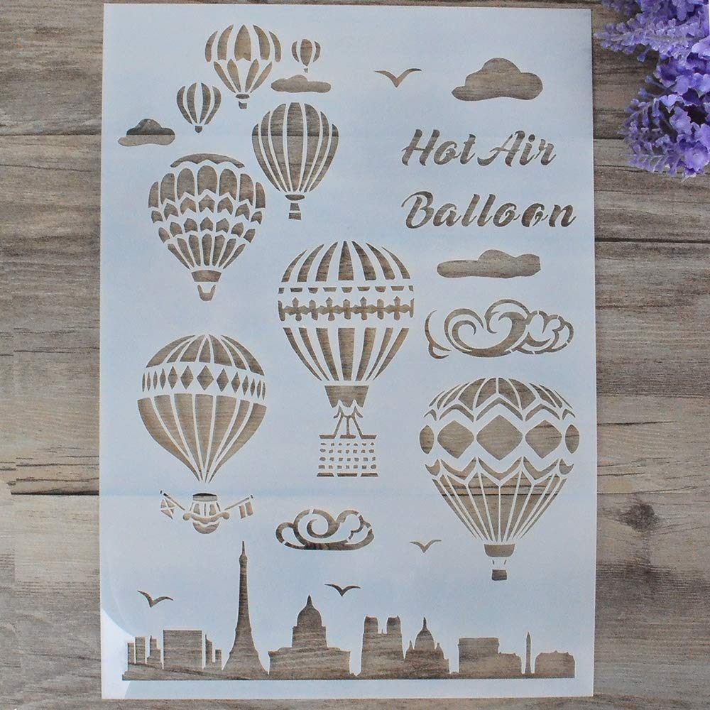 DIY Decorative Balloon Stencil Template for Wall Painting, Furniture & Crafts - Reusable A3 Size Stencil for Home Decor, Party Backdrops & DIY Projects