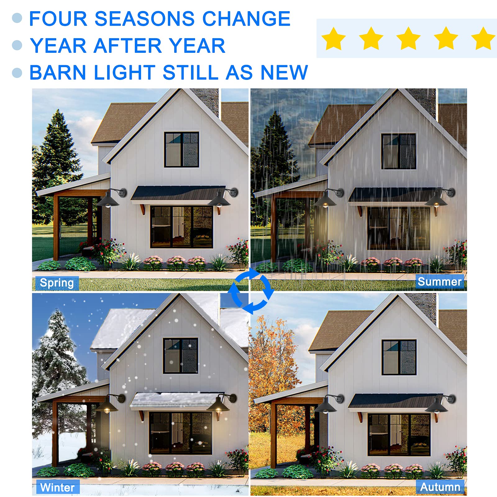 2 Pack Matte Black Modern Farmhouse Wall Sconce - Outdoor Wall Lights for House & Porch - E26 Socket Barn Lights - Indoor/Outdoor Use for Patio, Garden & Entryway Lighting
