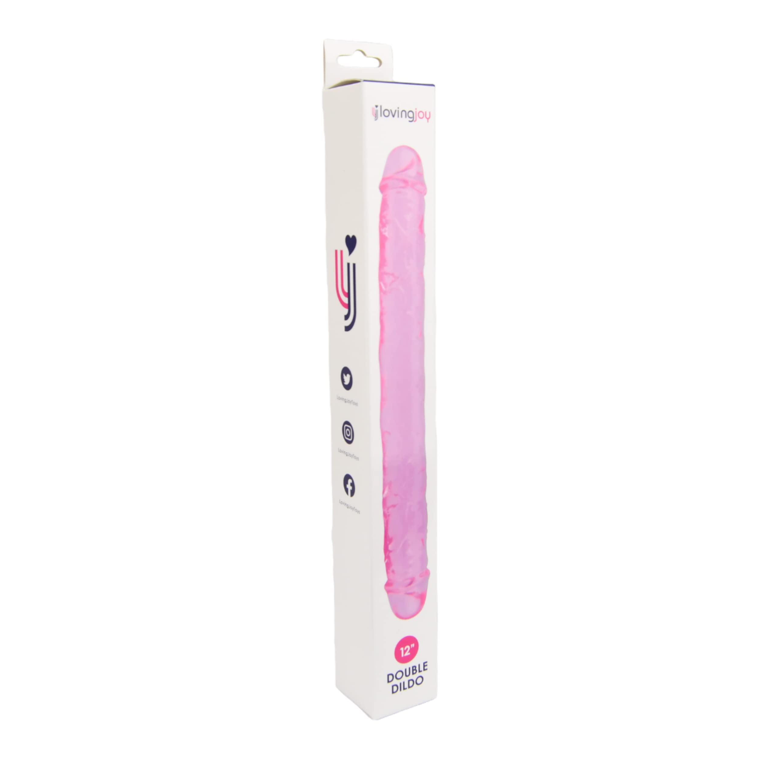 12 Inch Double Ended Dildo for Couples - Flexible & Body-Safe Silicone Adult Toy - Perfect for Strapless Strap-On, Mutual Pleasure & Solo Play