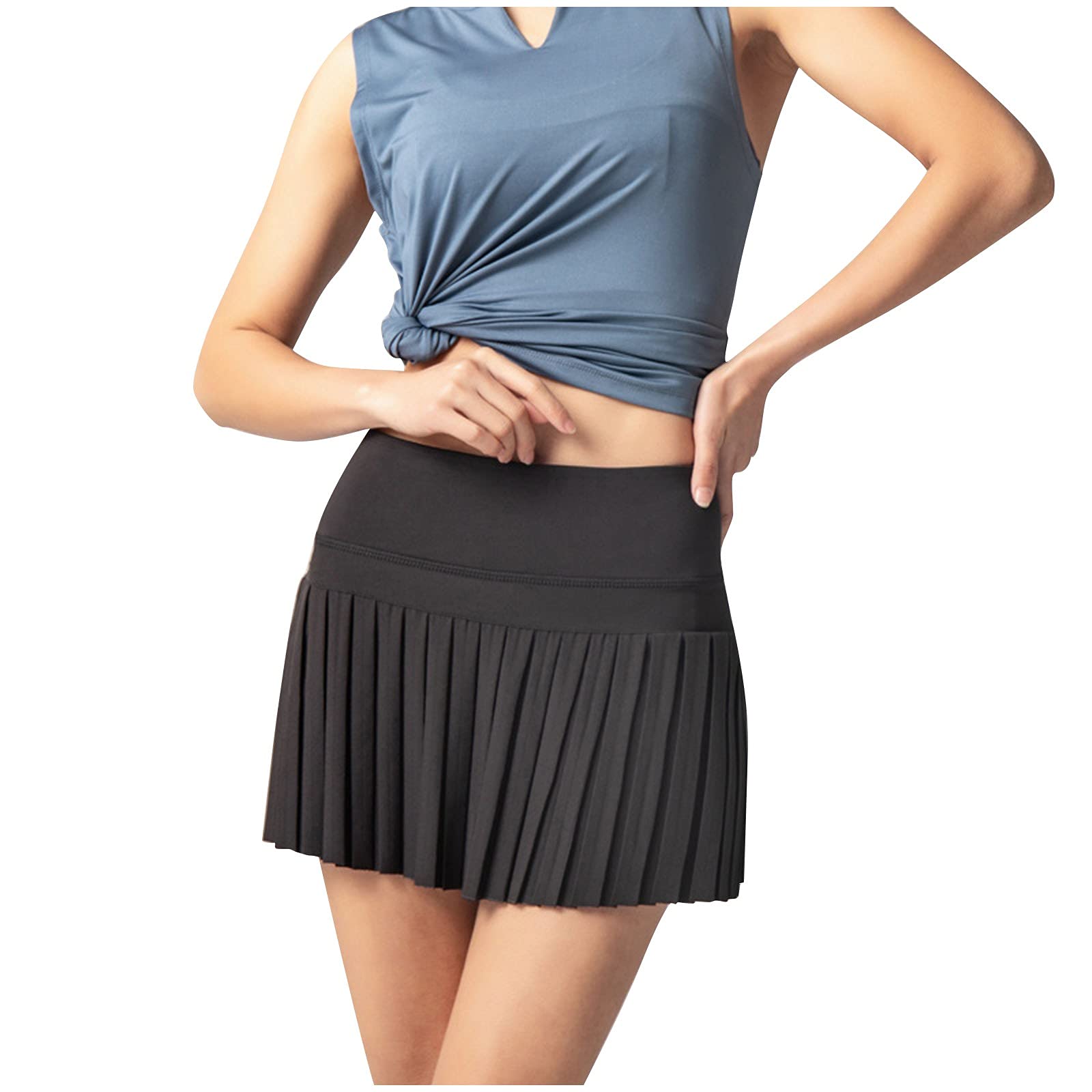 Twoker Women's High Waisted Pleated Golf Skorts with Pockets - Athletic Running Tennis Skirt Dress for Sports & Workout - Plus Size Casual Wear for Golf, Tennis & Everyday Activities