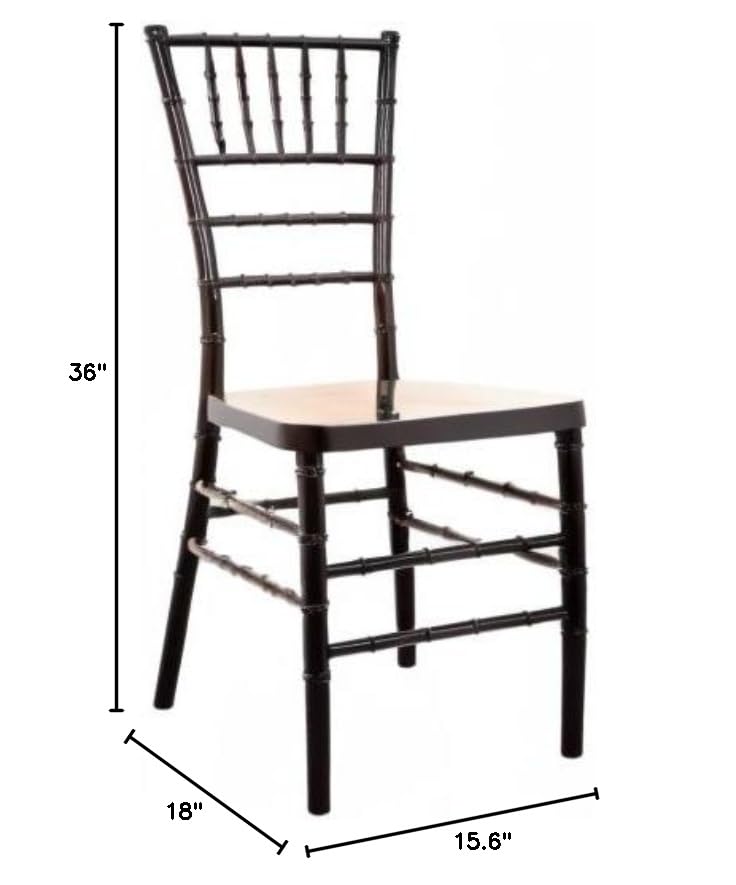 Premium Flash Furniture Mahogany Resin Chiavari Chair - Elegant & Durable Event Seating for Weddings, Banquets, and Upscale Parties