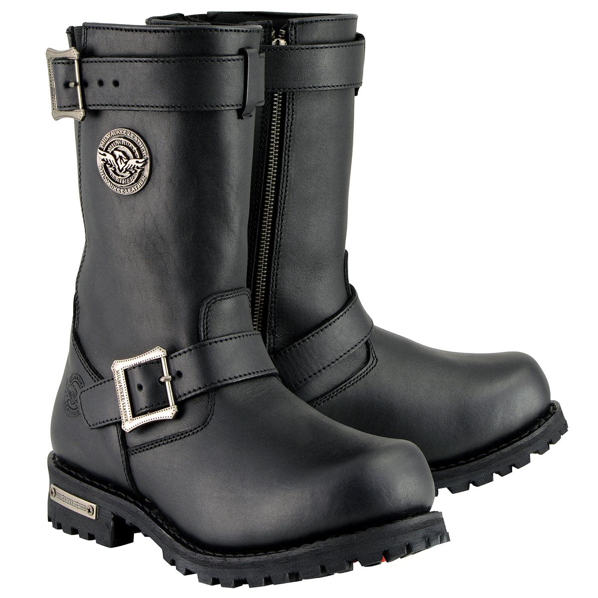 Milwaukee Premium Leather Engineer Motorcycle Boots for Men - Classic Riding Boots Collection - Durable & Comfortable for Long Rides & Cruising