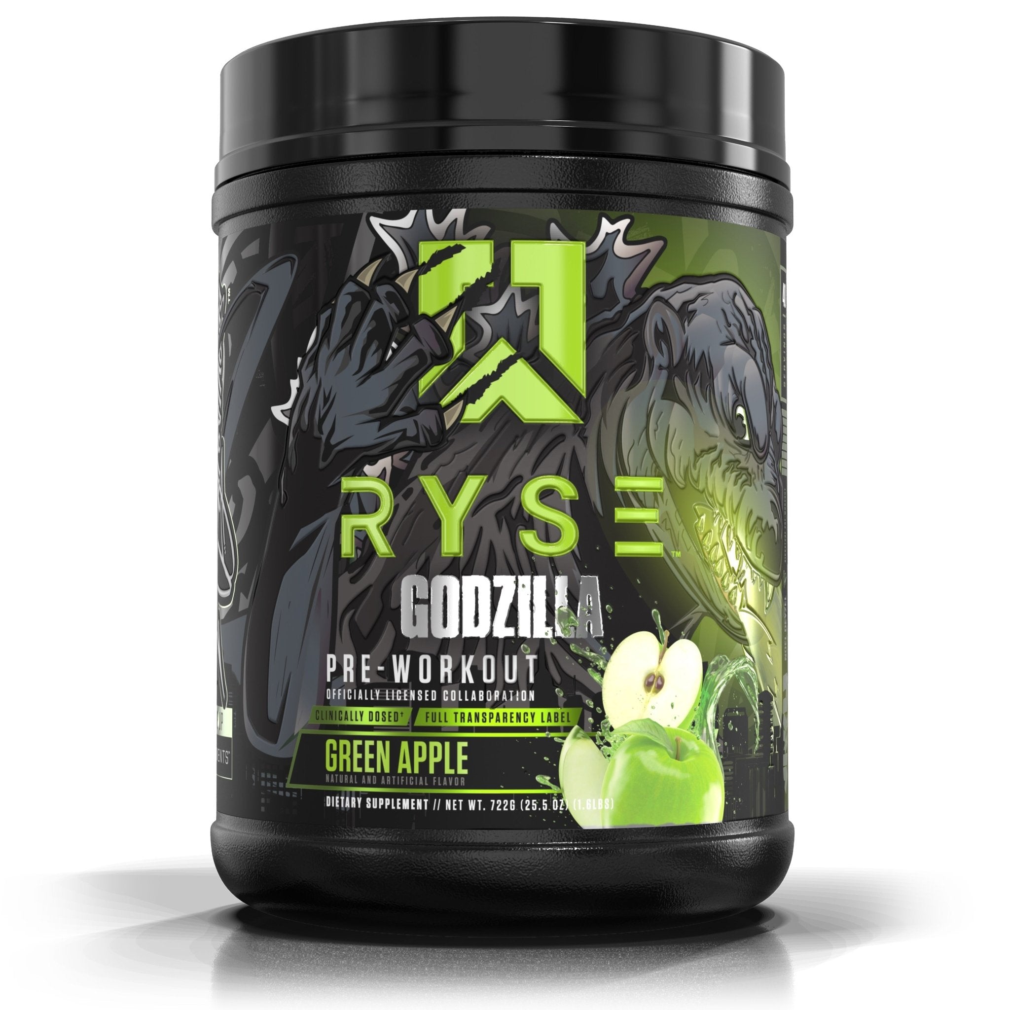 RYSE GODZILLA® Pre Workout Supplement - Energy & Focus Booster for Intense Workouts | Gym Performance Enhancer for Men & Women | Best for Bodybuilding, Weightlifting & CrossFit Training