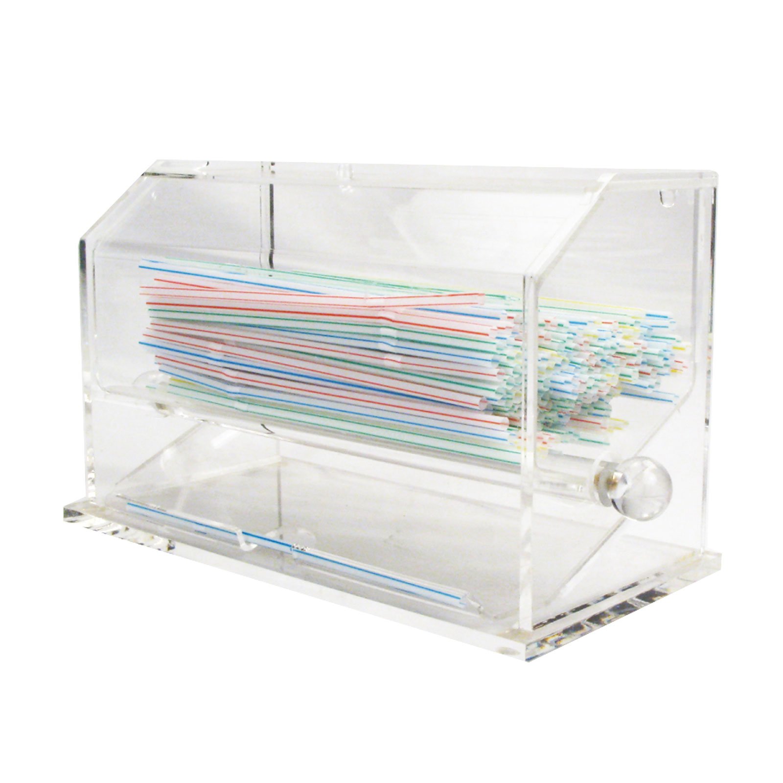 Clear Acrylic Straw Dispenser - 6 Piece Set | Hygienic Straw Storage for Restaurants, Cafes & Home Use
