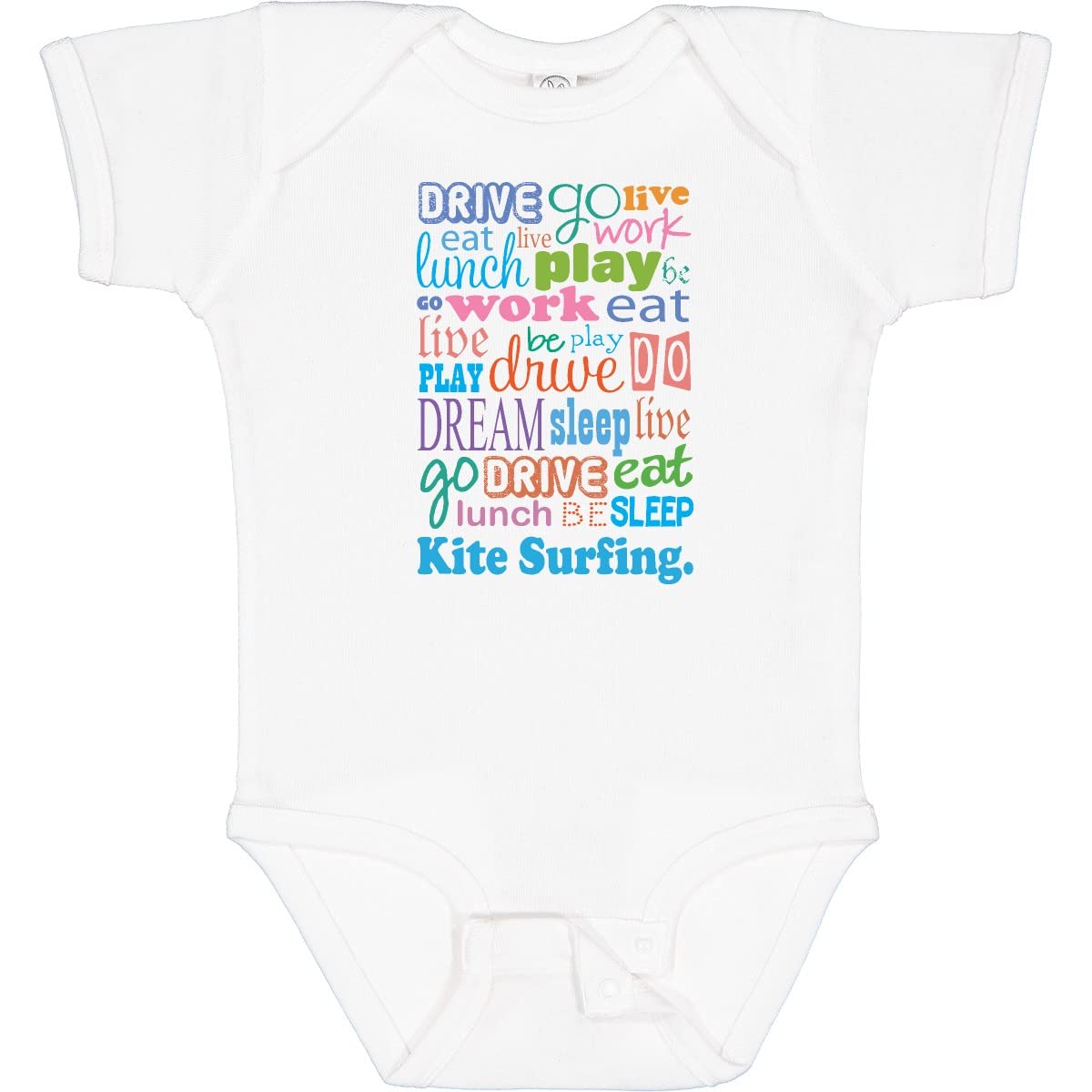 Inktastic Live Dream Kite Surfing Baby Bodysuit - Cute Infant Onesie for Boys & Girls - Perfect for Beach, Surfing & Outdoor Adventures