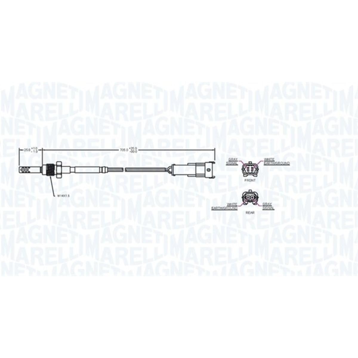 Magneti Marelli 172000219010 Exhaust Gas Temperature Sensor - High Performance EGT Sensor for Automotive & Truck Engines - Perfect for Engine Diagnostics & Emissions Control