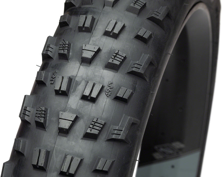 45NRTH Vanhelga Tubeless Folding Fat Bike Tire - 27.5 x 4 Inch, 120 TPI, Black - Winter & Snow Cycling, Off-Road Trail Riding, All-Terrain Biking