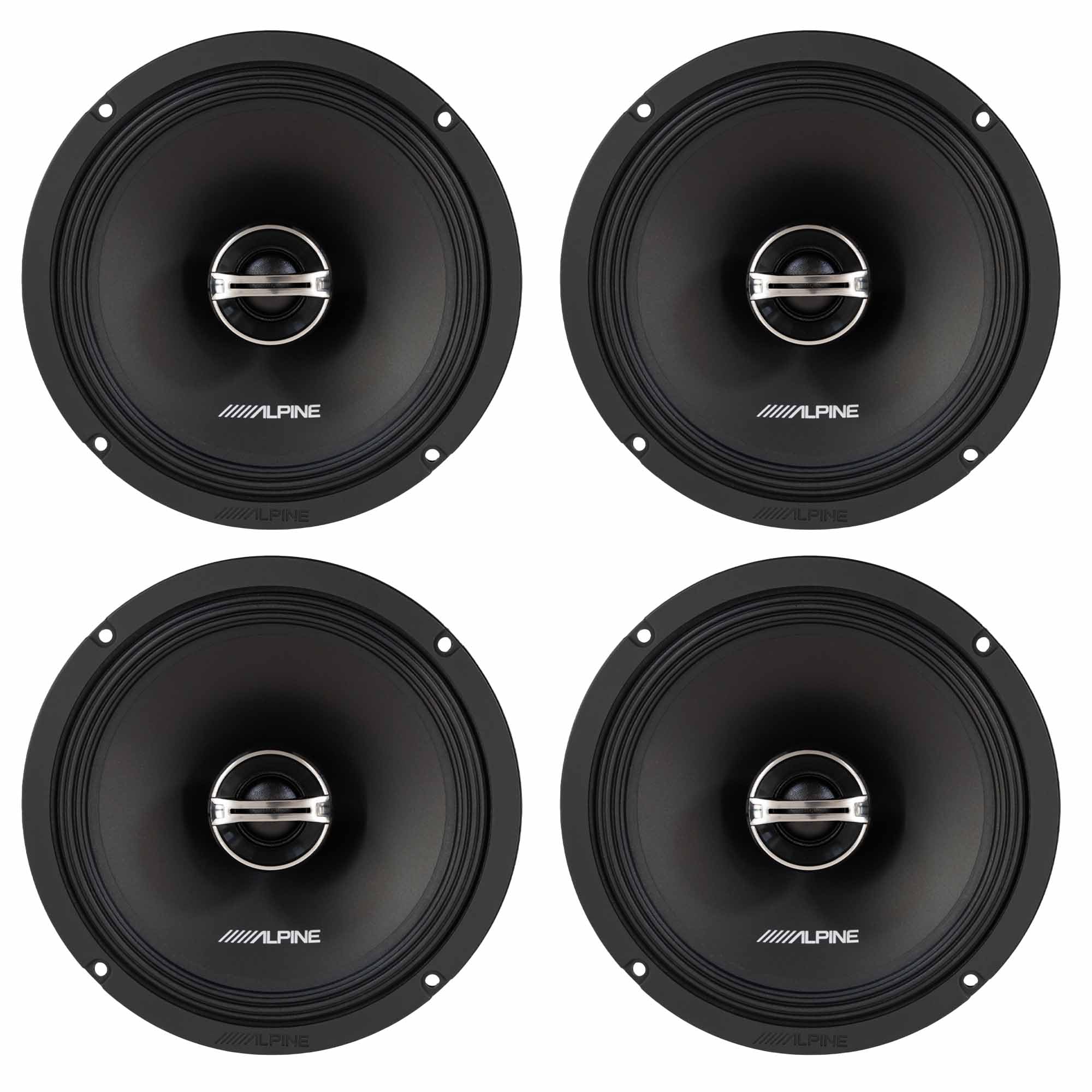 Alpine EL E65 G 6.5 Inch 2-Way Coaxial Car Speakers with Grilles - 4 Pack for Superior Sound Quality | Perfect for Car Audio Upgrades & Truck Stereo Systems