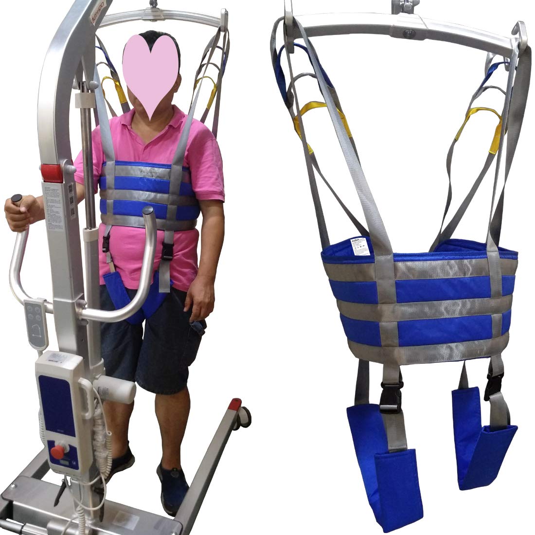 **Patient Lift Sling - Full Body Transfer Belt for Thigh, Hip, Waist & Lumbar Support - Heavy Duty 503 lbs Capacity - Padded Buffer for Comfort - Ideal for Elderly Care, Mobility Assistance & Physical Therapy**