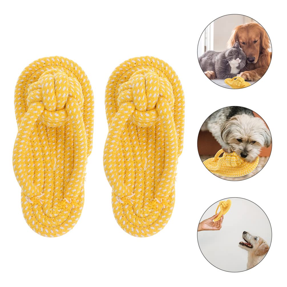 Balacoo 2-Pack Dog Chew Toys for Aggressive Chewers - Durable Pet Slippers & Plush Molar Chewing Toys for Puppies, Teething Relief & Interactive Play - Great for Large Dogs, Rope Toys Included for Biting & Tug-of-War Fun