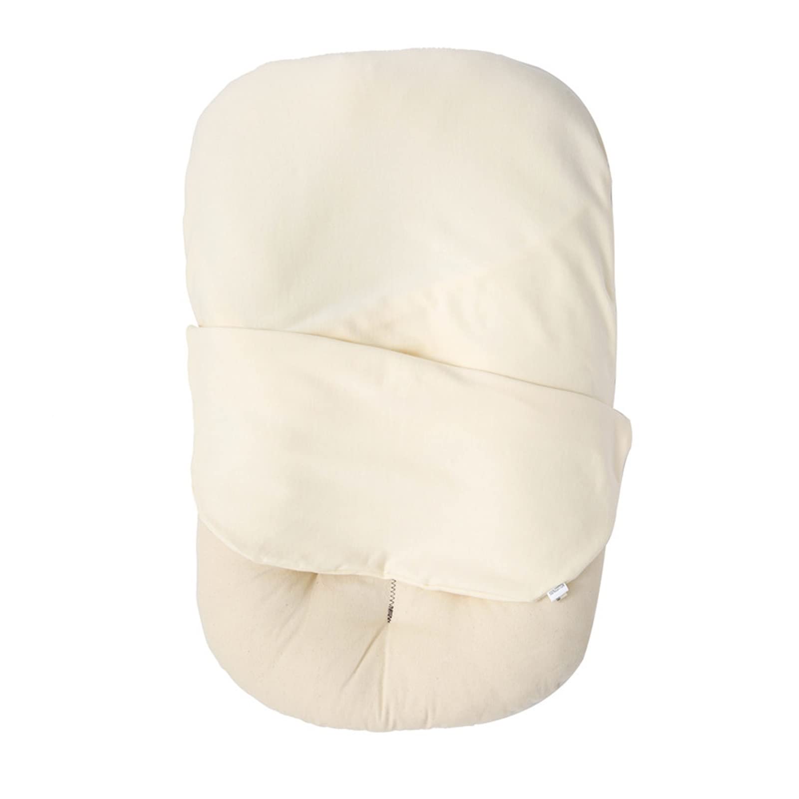 HUACHEN-LS Organic Cotton Baby Lounger & Sleeper Nest - 75x45cm Portable Newborn Bionic Bed, Anti-Startle Uterine-Style Crib for Co-Sleeping - Perfect for Nursery, Travel & Breastfeeding (Beige Cover, Size 1)