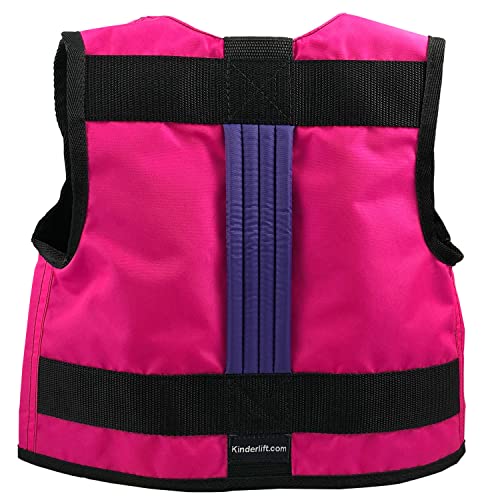 Kids Ski Safety Vest - Hot Pink & Purple Reflective Jacket for Snowboarding & Winter Sports | High Visibility for Safe Outdoor Play