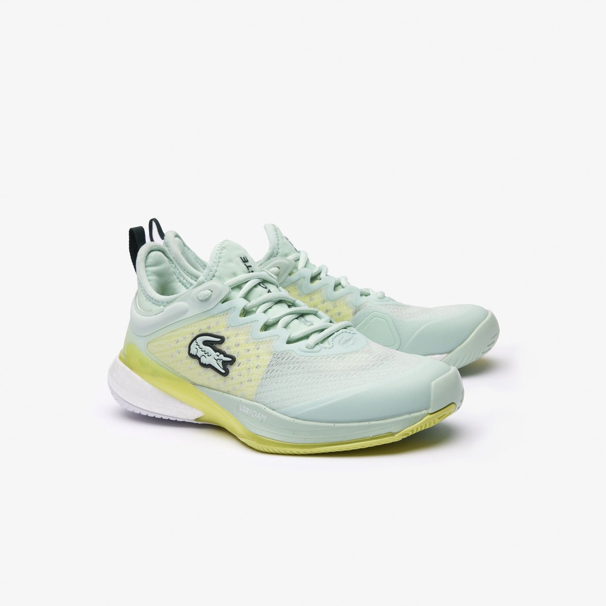 Lacoste AG LT23 Lite Women's Tennis Shoes - Lightweight Comfort for Court & Casual Wear - Turquoise & Yellow Athletic Sneakers for Tennis, Gym, and Everyday Fashion