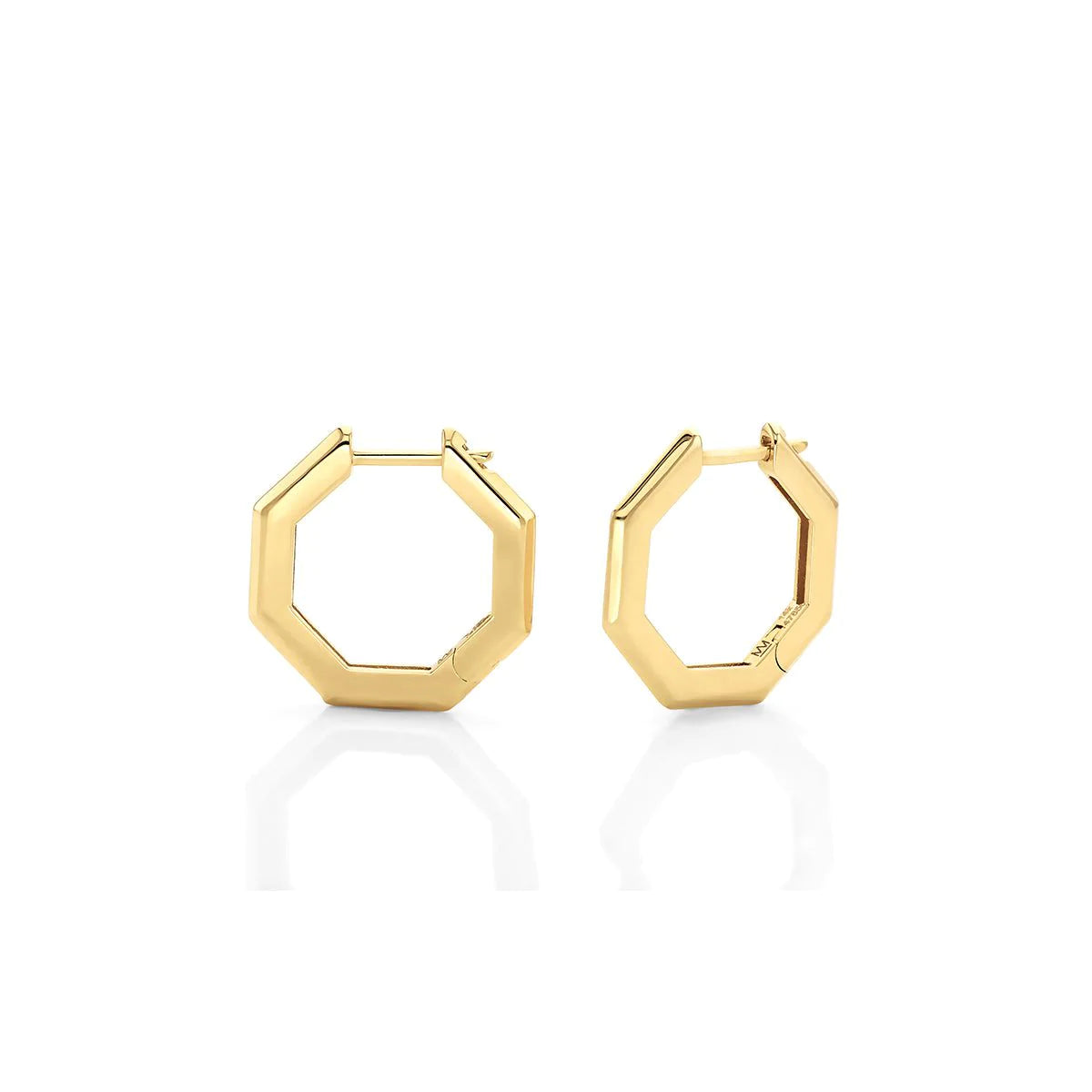 Medium Octave Knifed Hoop Earrings - Sterling Silver Dangle Earrings for Women, Trendy Geometric Jewelry Gift - Perfect for Parties, Date Nights & Everyday Wear